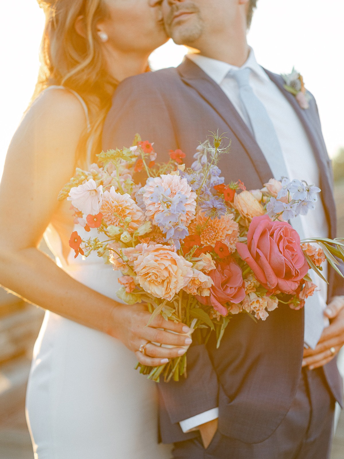 colorful summer bridal bouquet