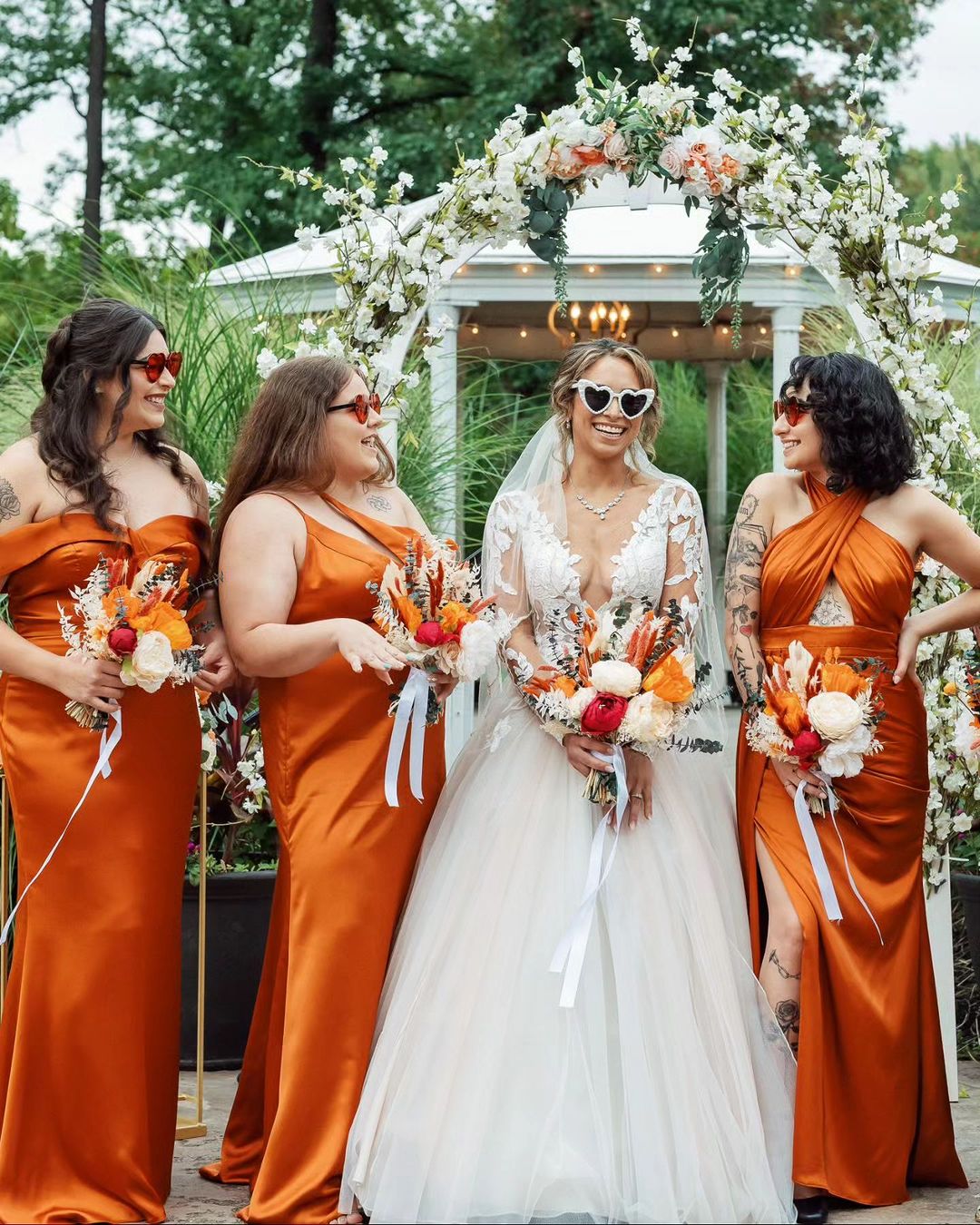 Chic Sew Bridesmaid Dresses in Burnt Orange