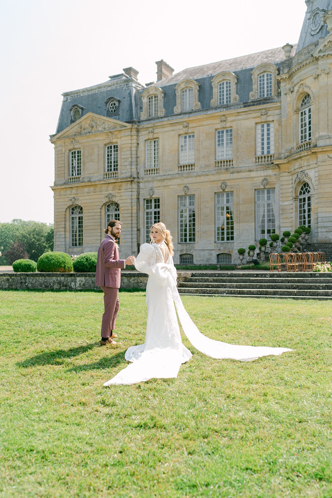 wedding dresses for a French chateau wedding