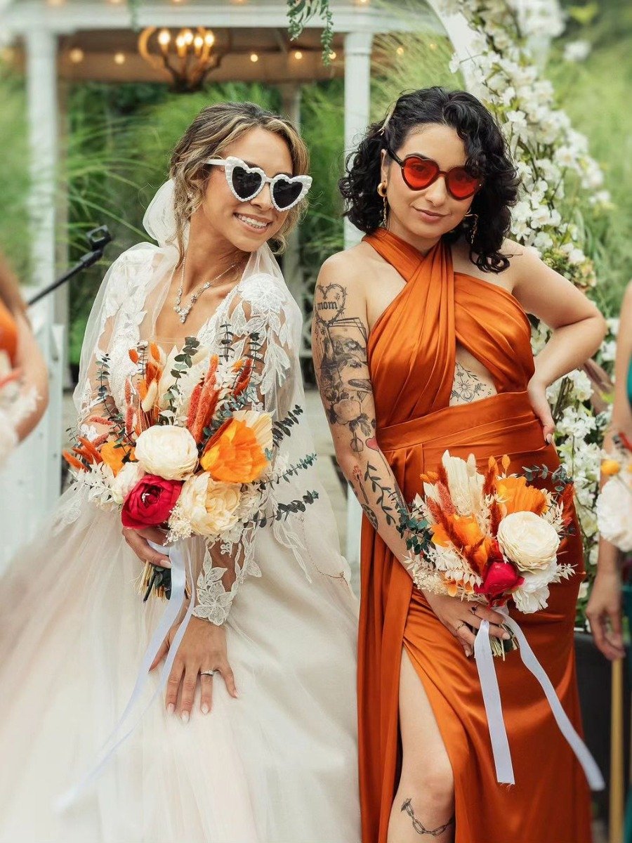 What Do Burnt Orange Bridesmaid Dresses Go With? [5+ Ideas] | Bella  Bridesmaids
