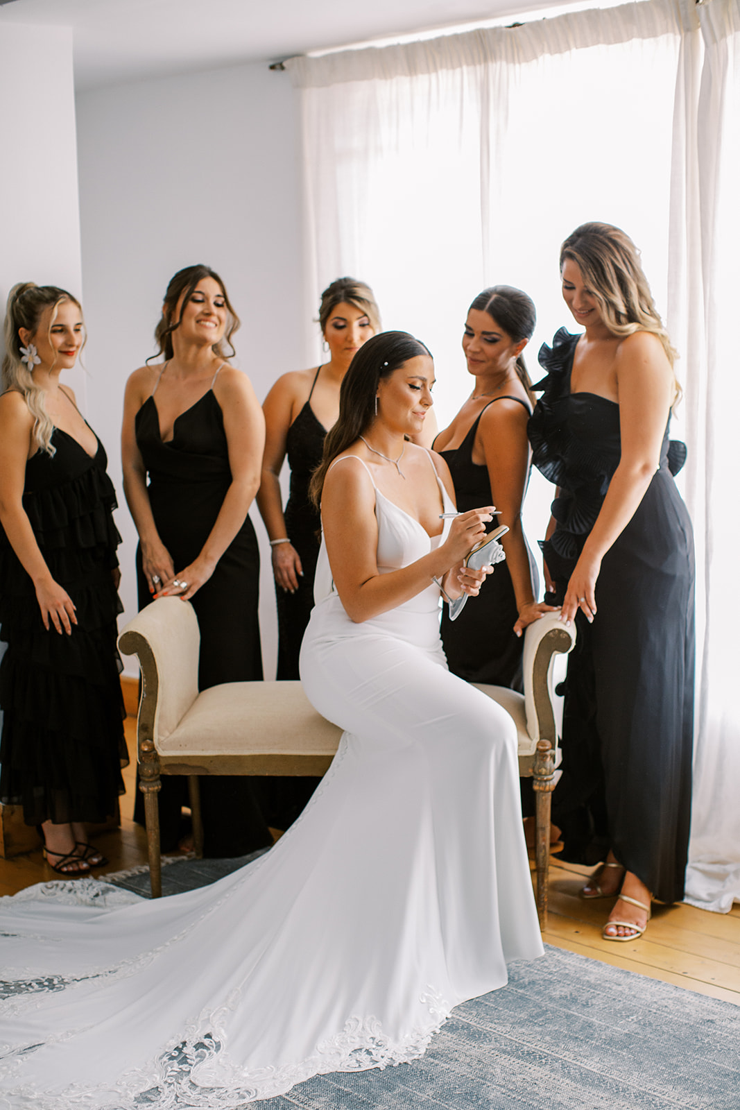 black bridesmaid dresses