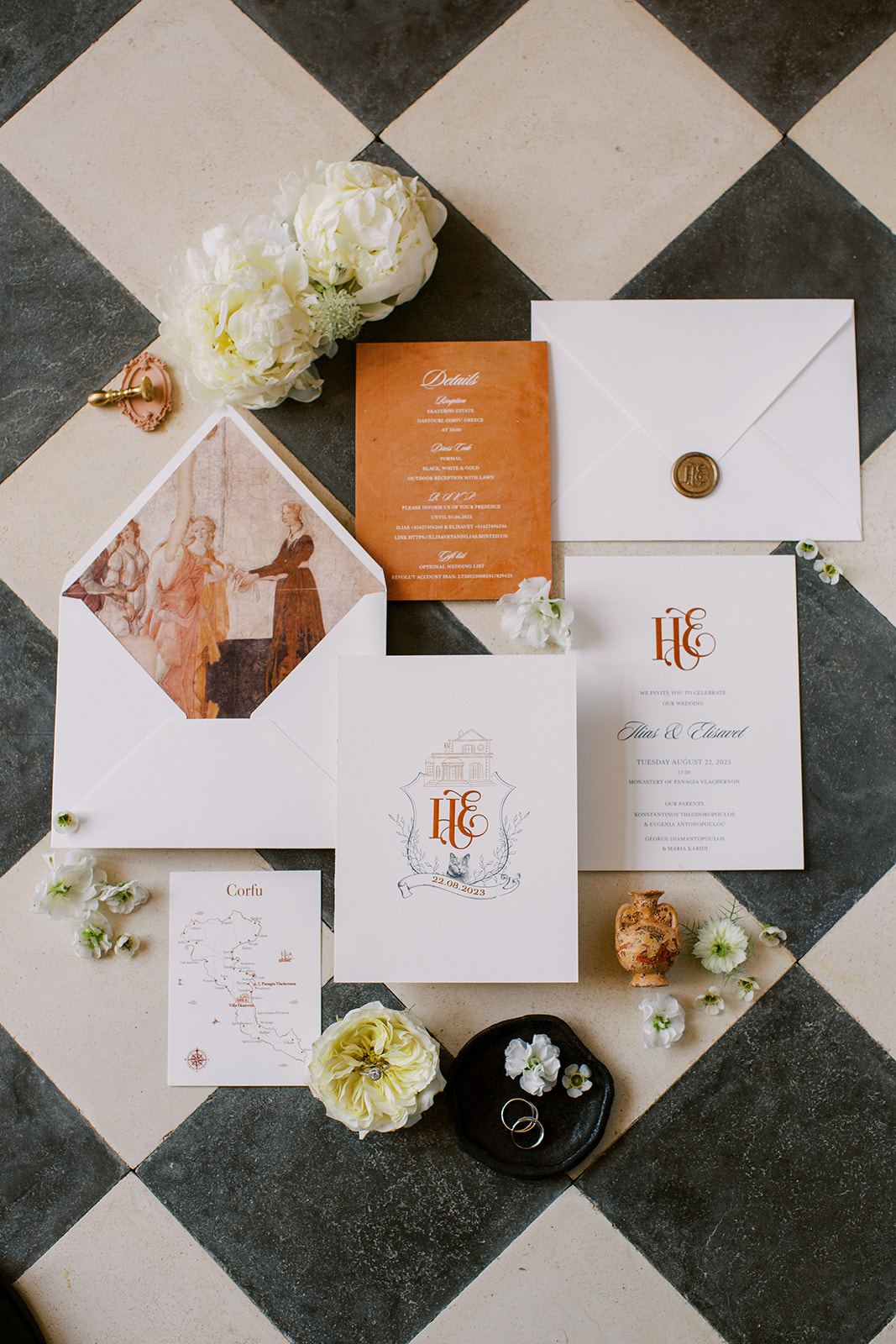 terracotta wedding invitations