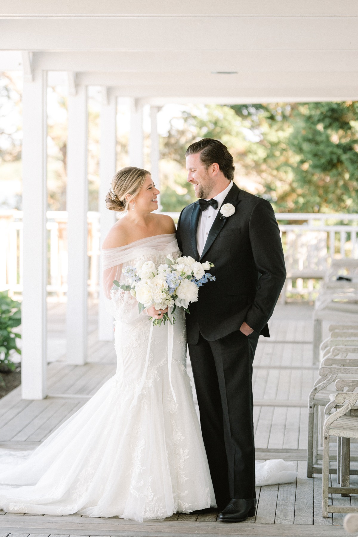 Sentimental destination wedding at Cape Cod coastal venue