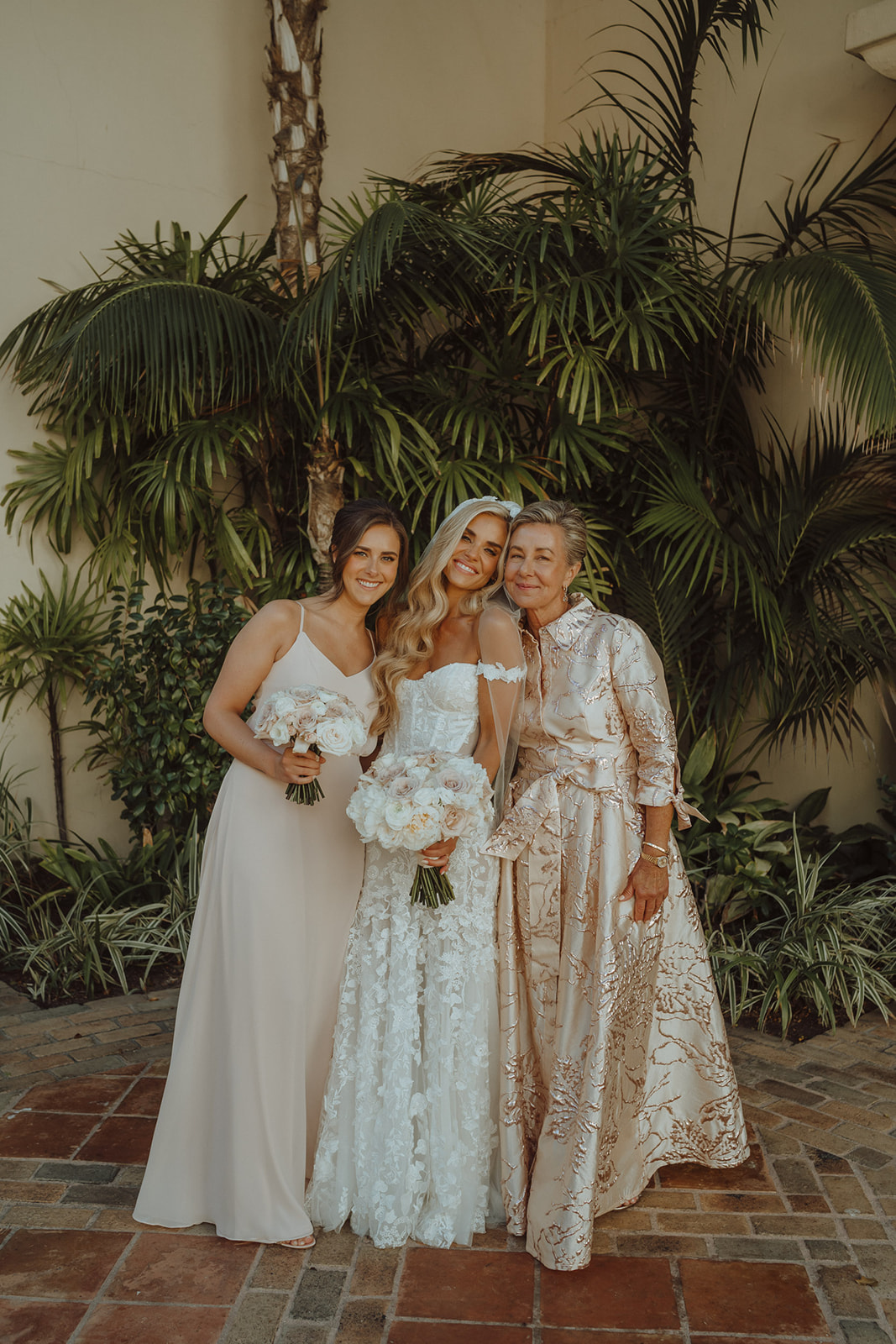 blush mother of the bride dress