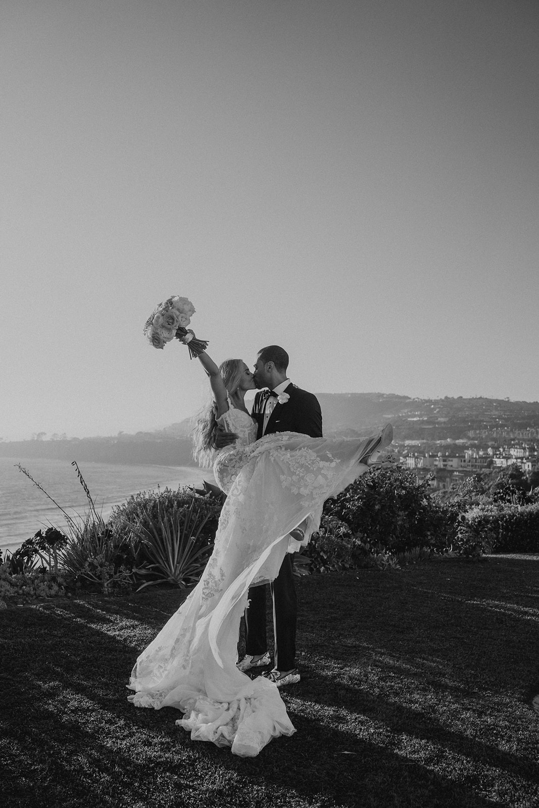 lace wedding dress with train