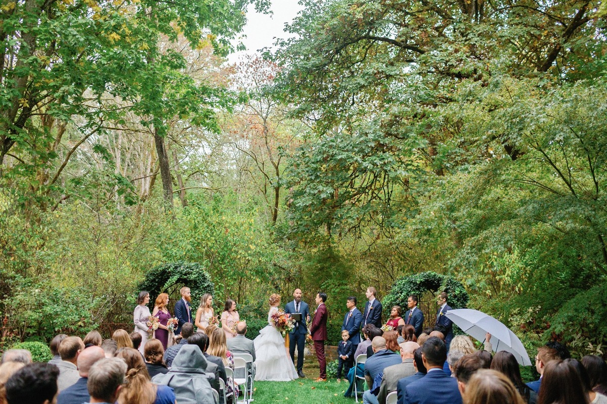 backyard wedding ceremony