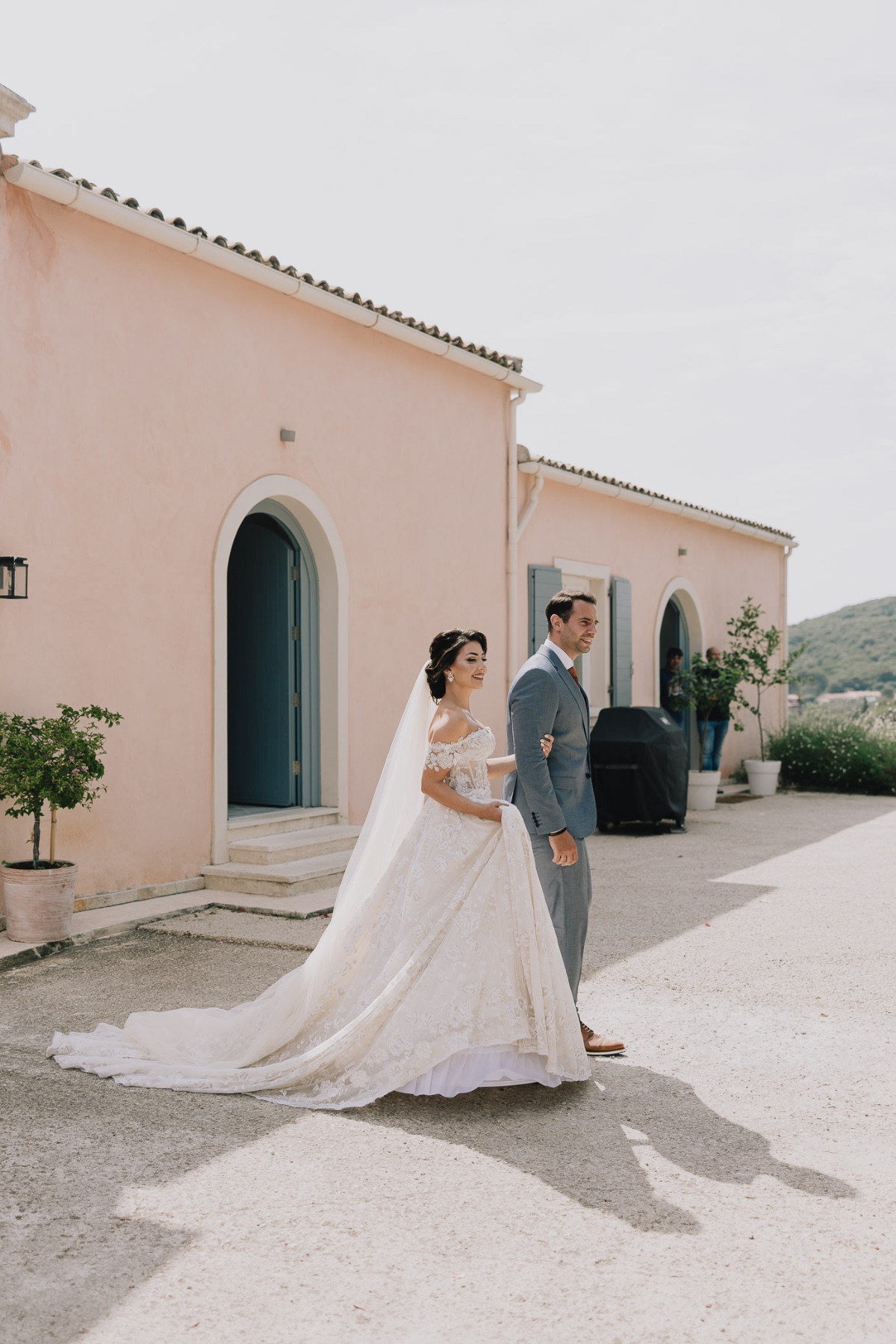 coastal mountain Greek wedding