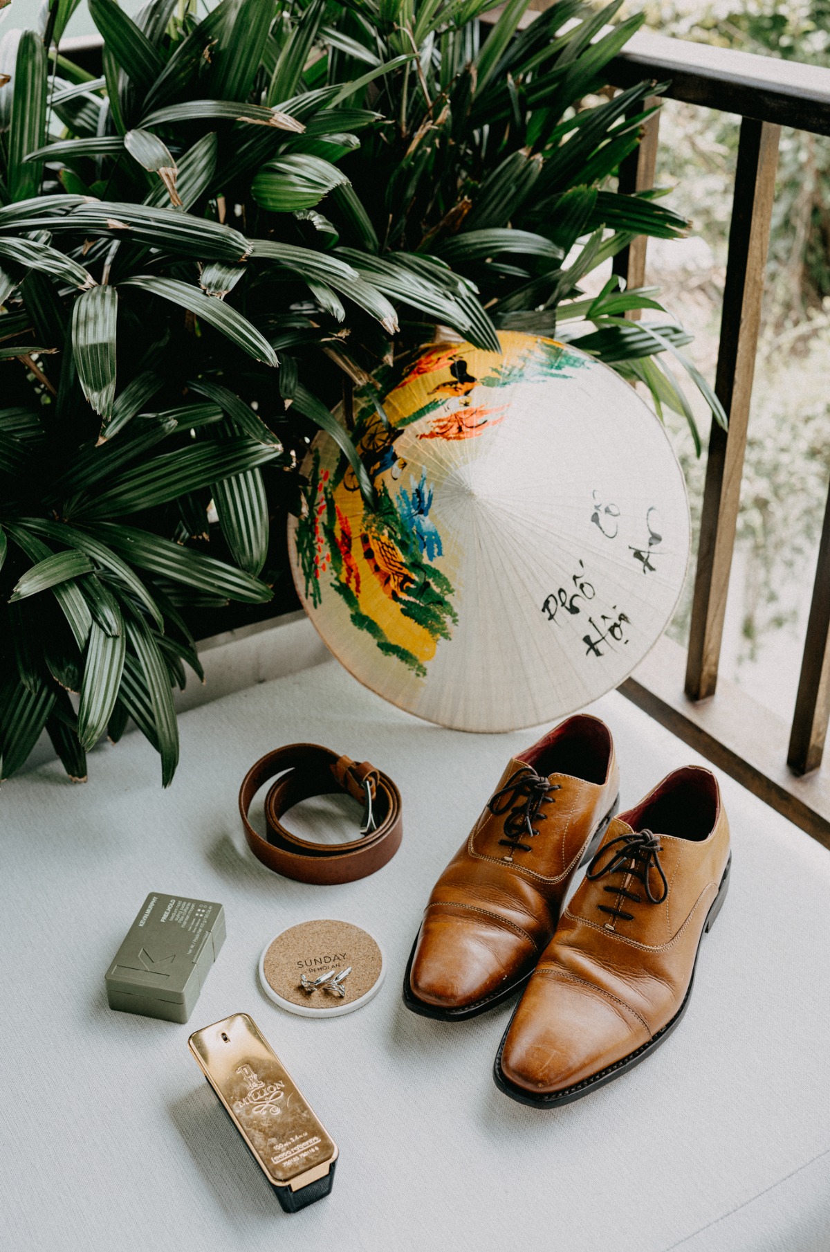 groom accessory flatlay