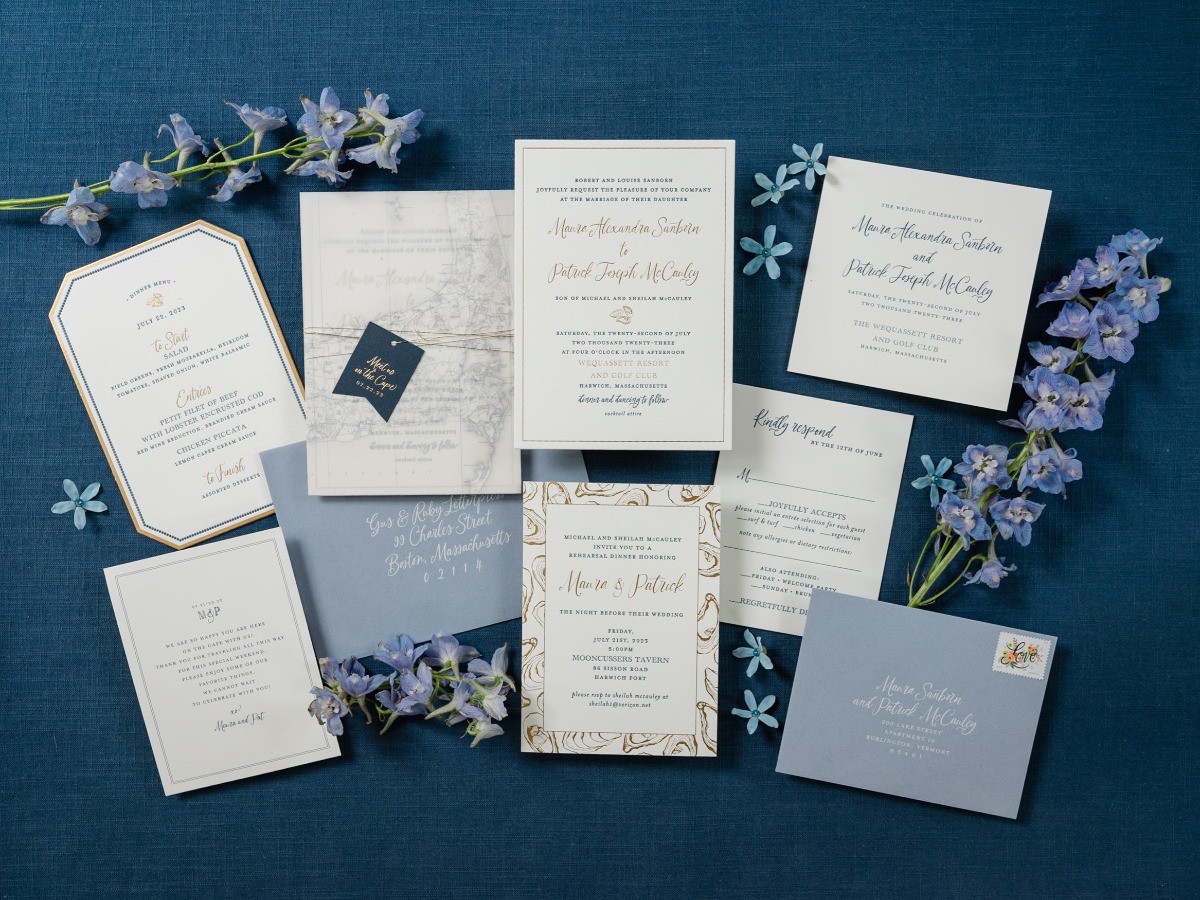 Cape Cod inspired invitations