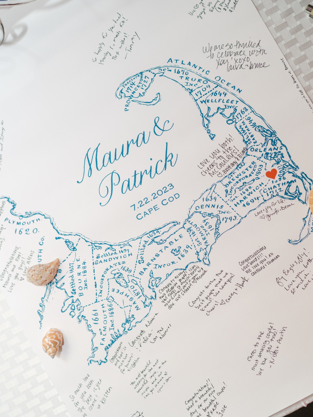 cape cod map guest book