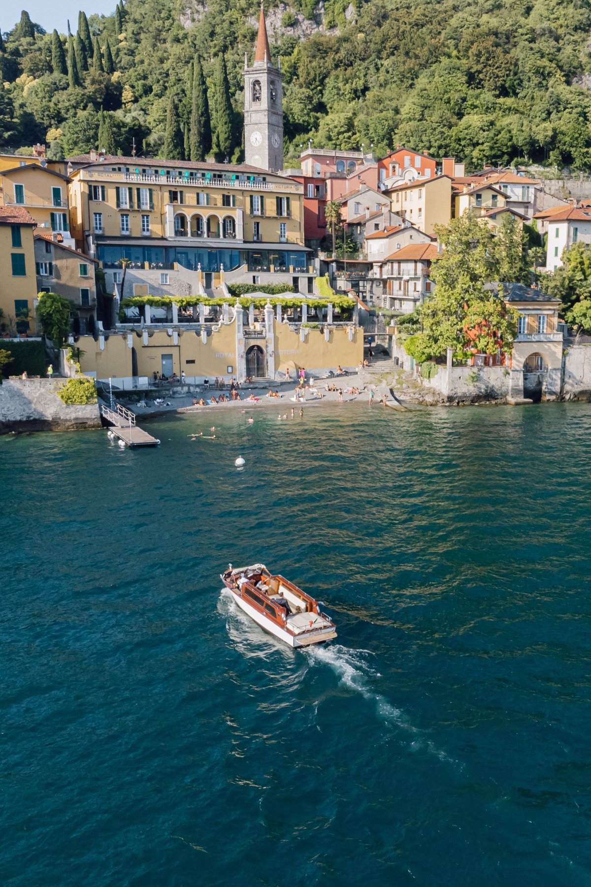 water taxi on lake como