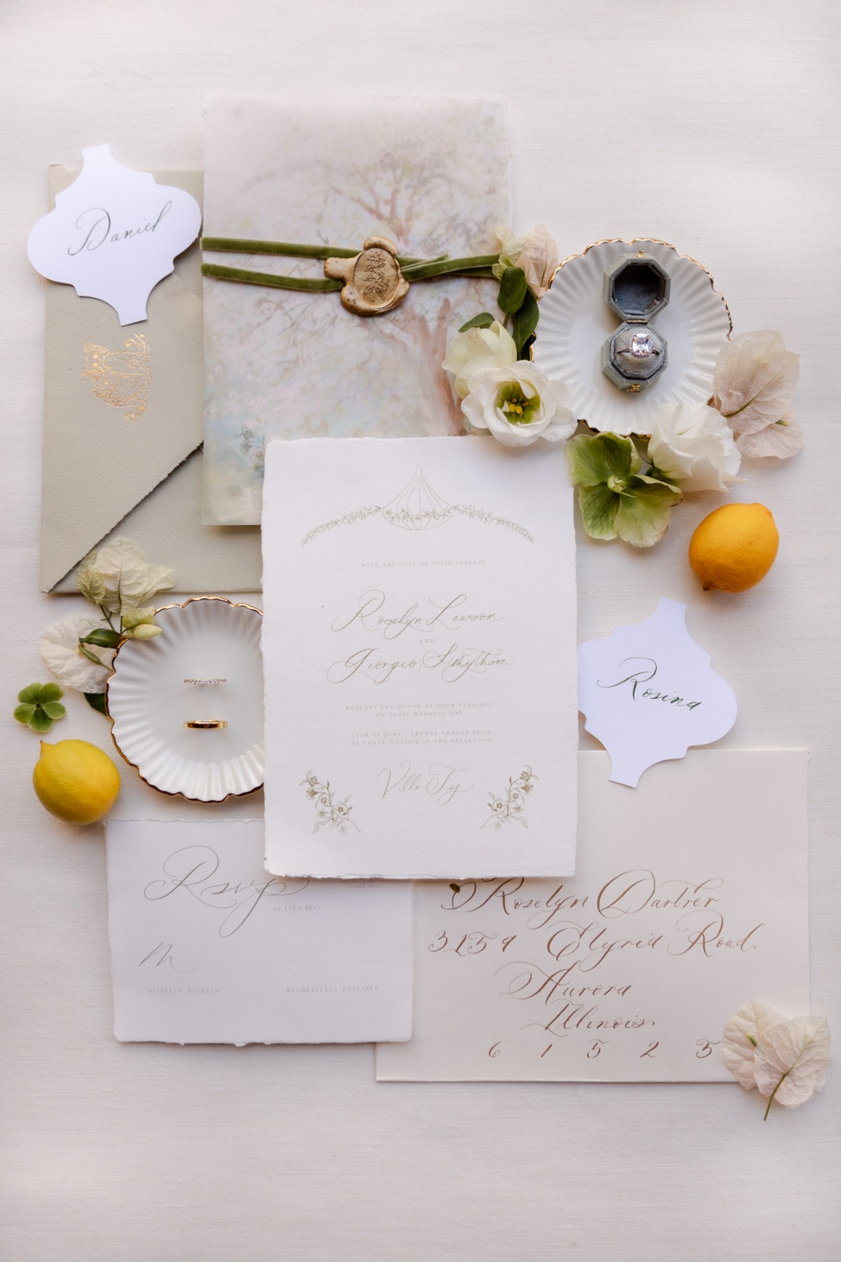 neutral and citrus wedding color palette in morocco