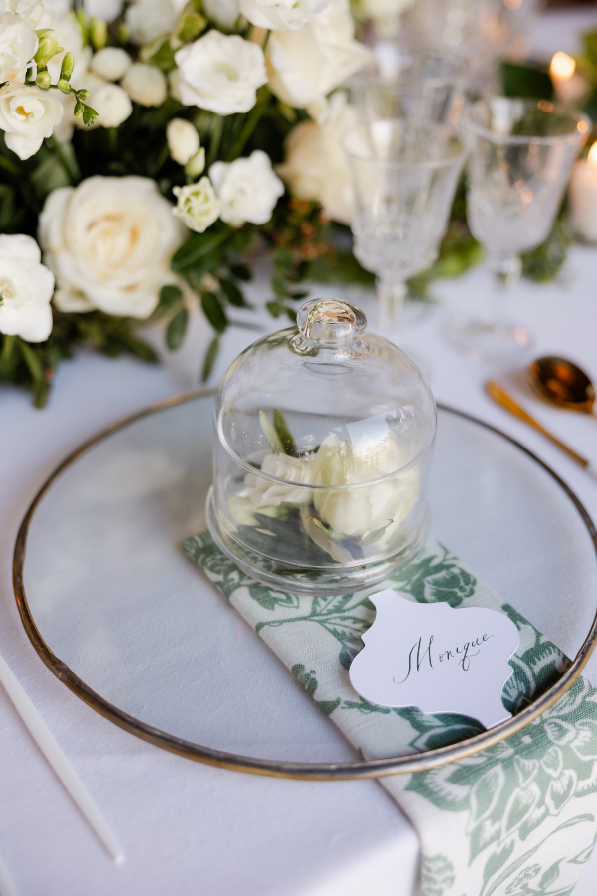 domed floral arrangements for wedding
