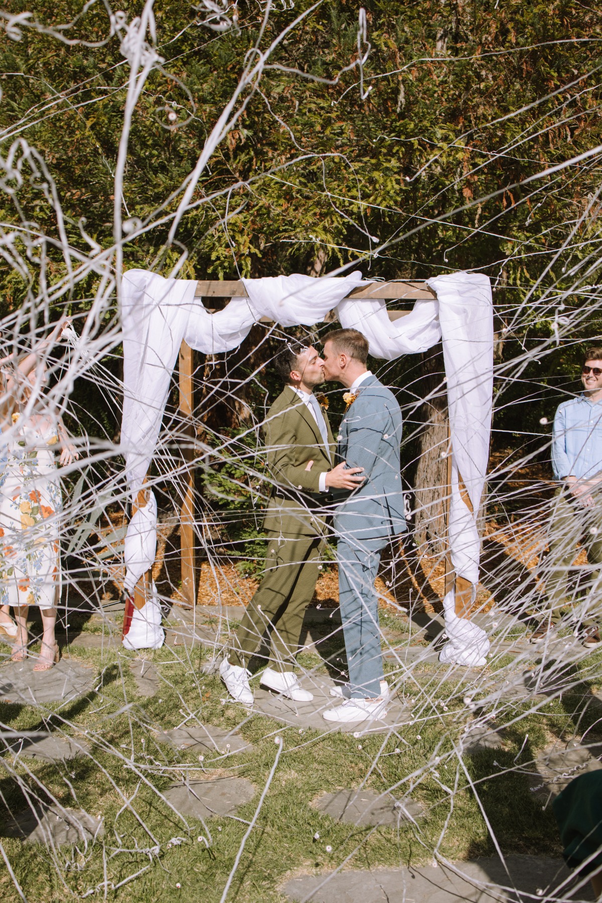 silly string wedding ceremony exit