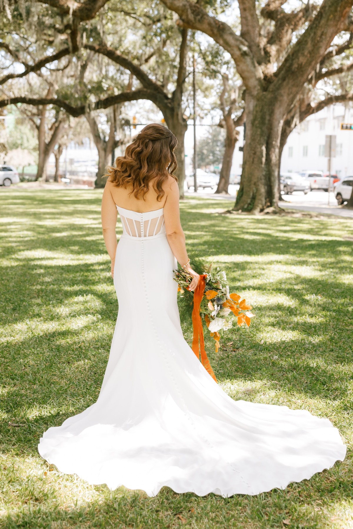 Unique vintage inspired wedding dress with back design 