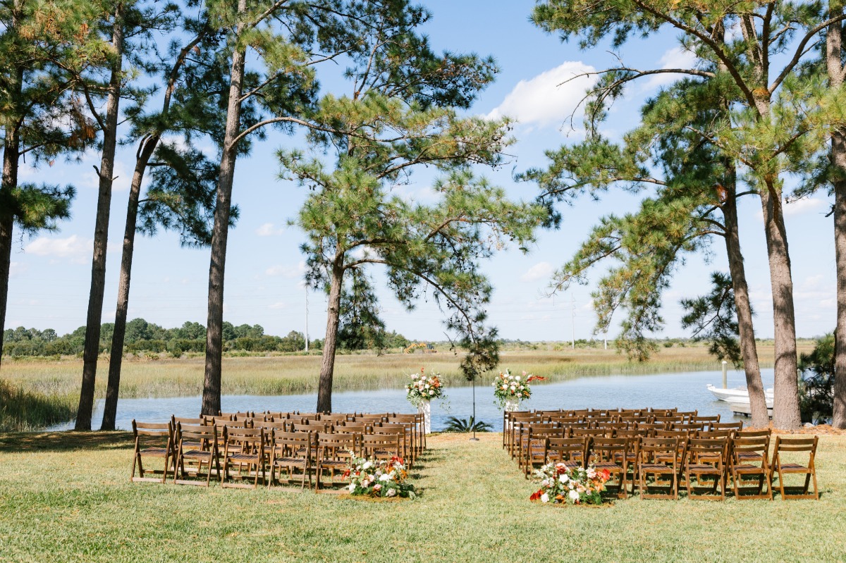 Lakeside wedding at private residence in Savannah, Georgia 