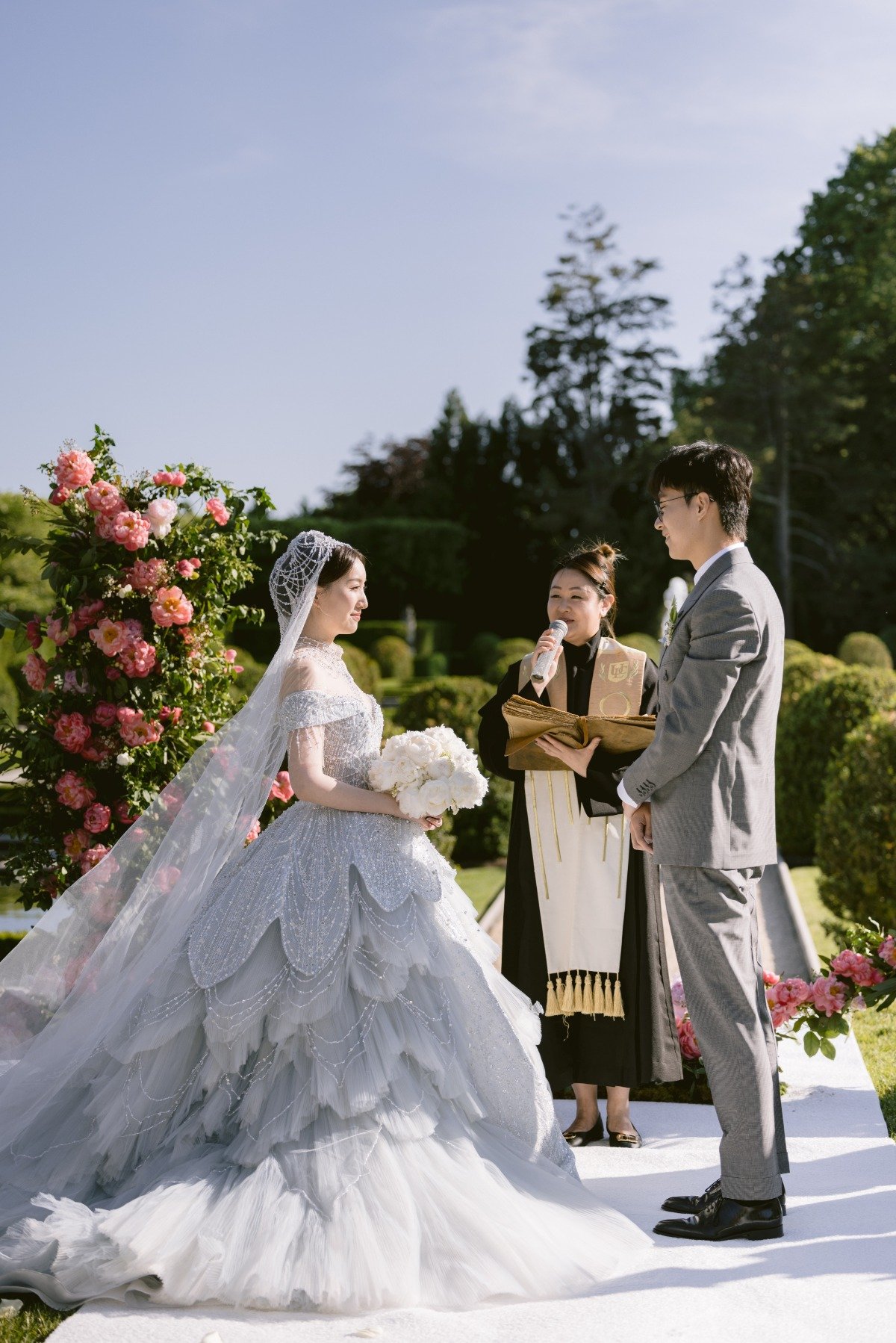 cinderella garden wedding ceremony