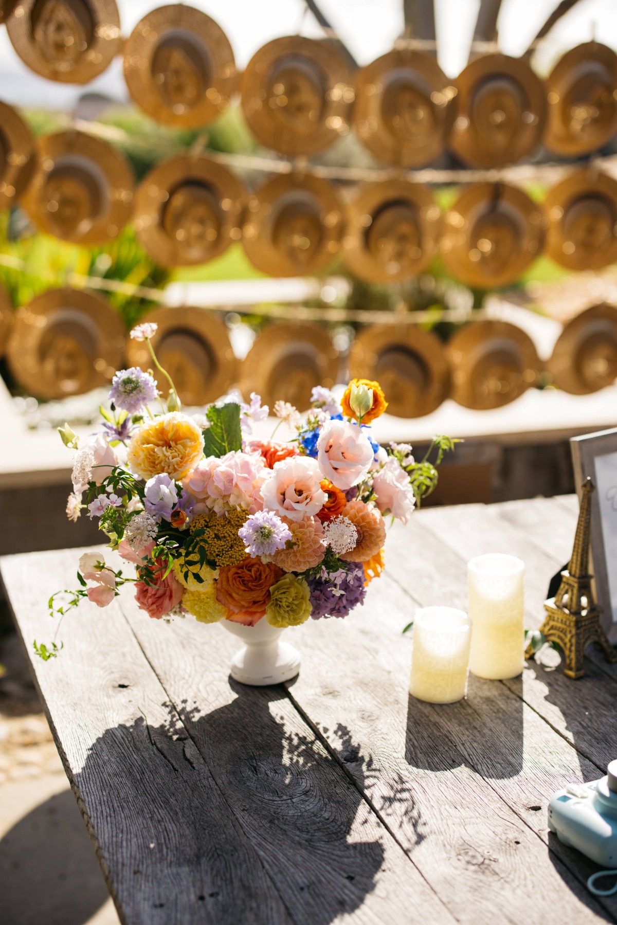 rainbow-inspired floral arrangements