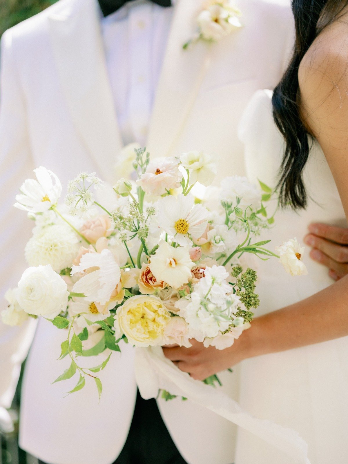 whimsical pastel bouquet for garden wedding