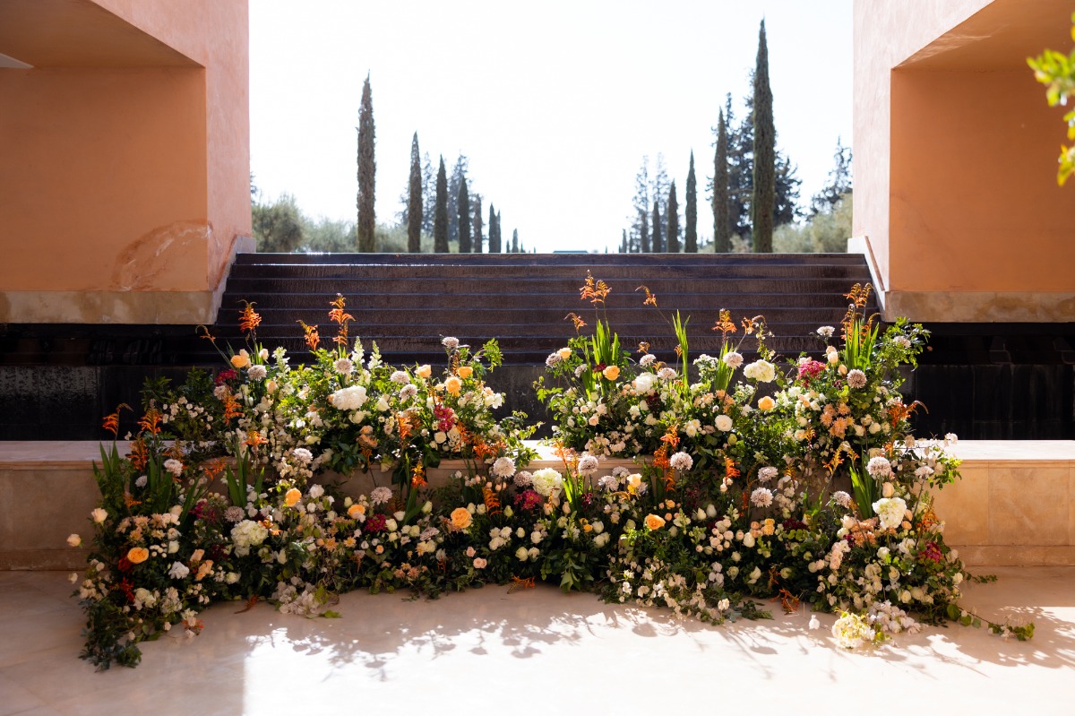 mounding wildflower installation