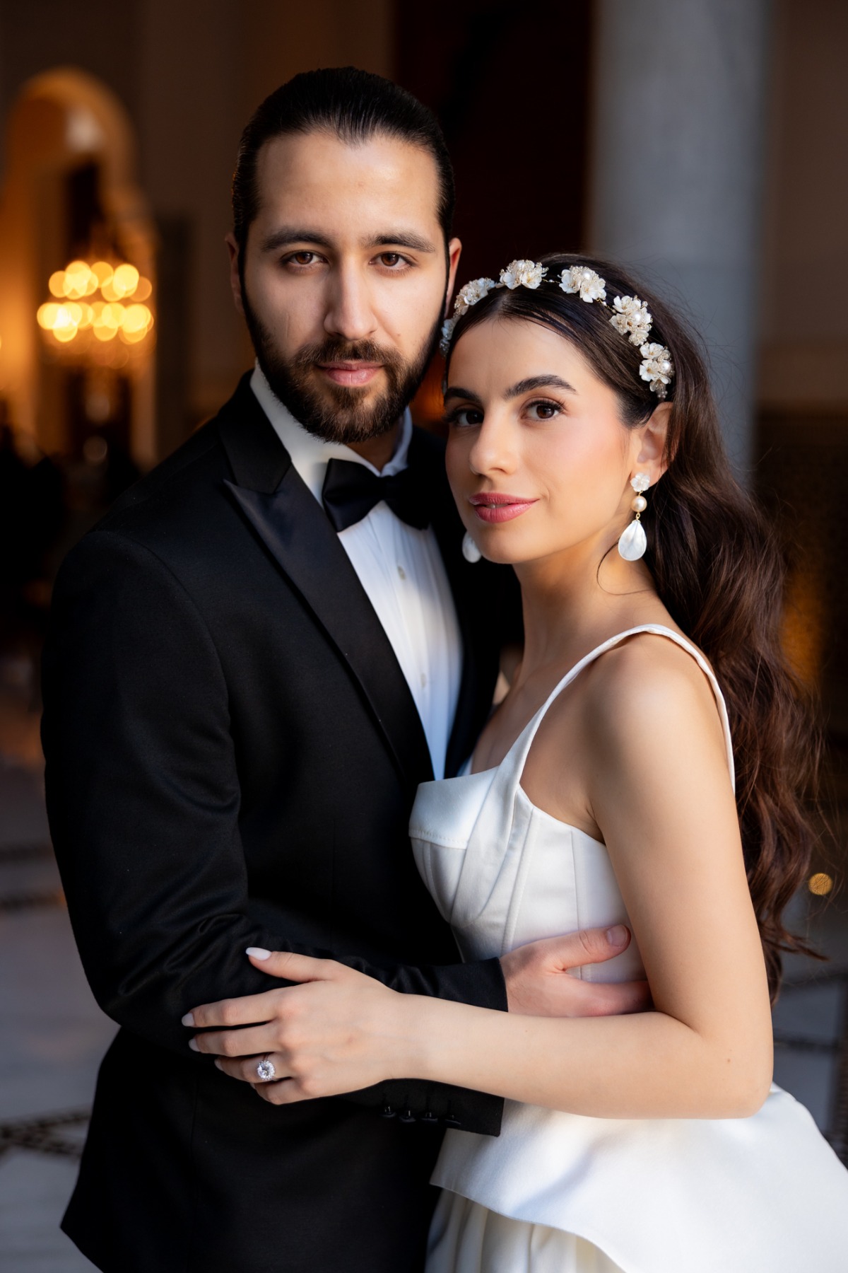 floral headband for bride