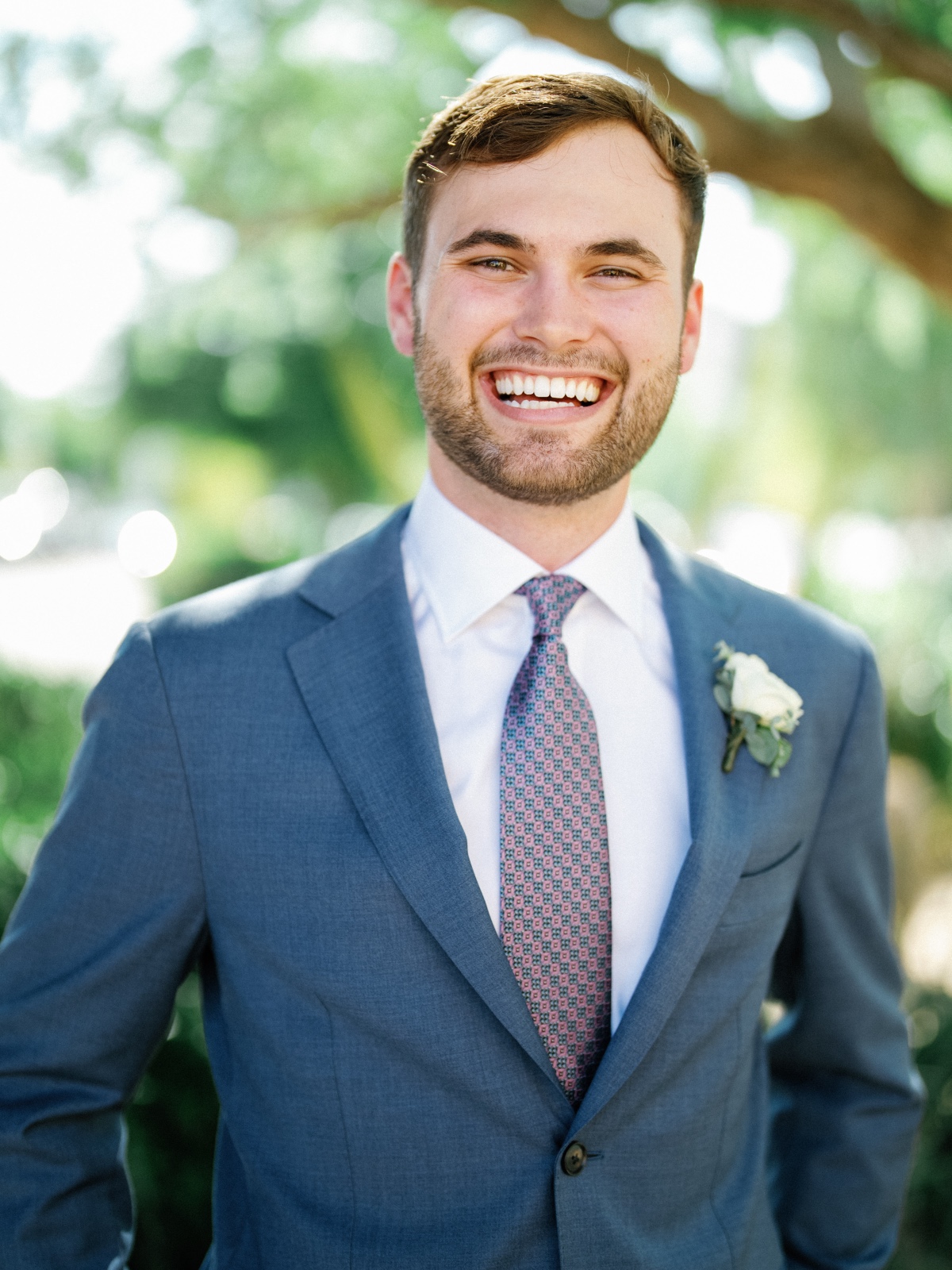 summer blue suit for groom