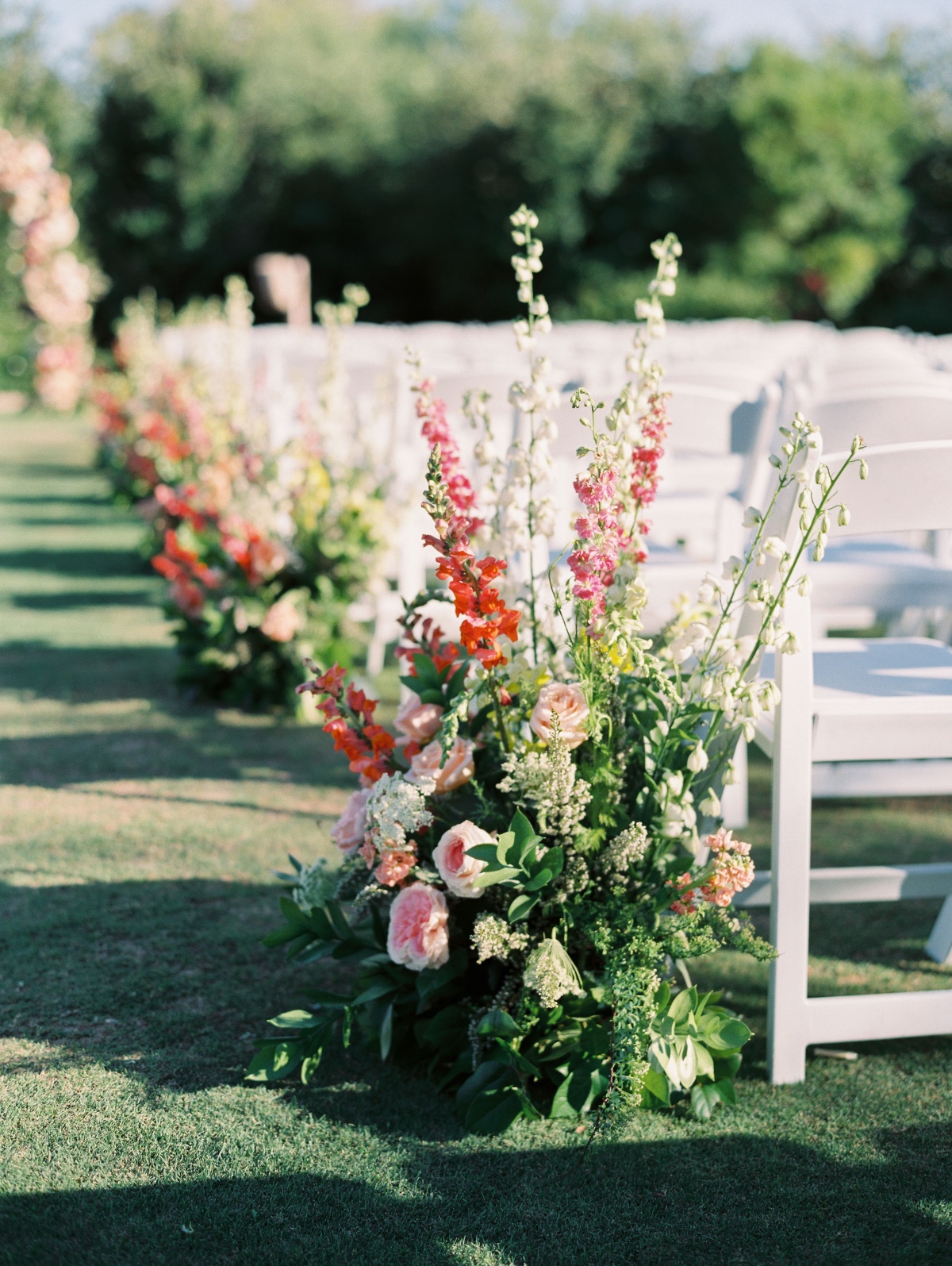 tall summer floral arrangement