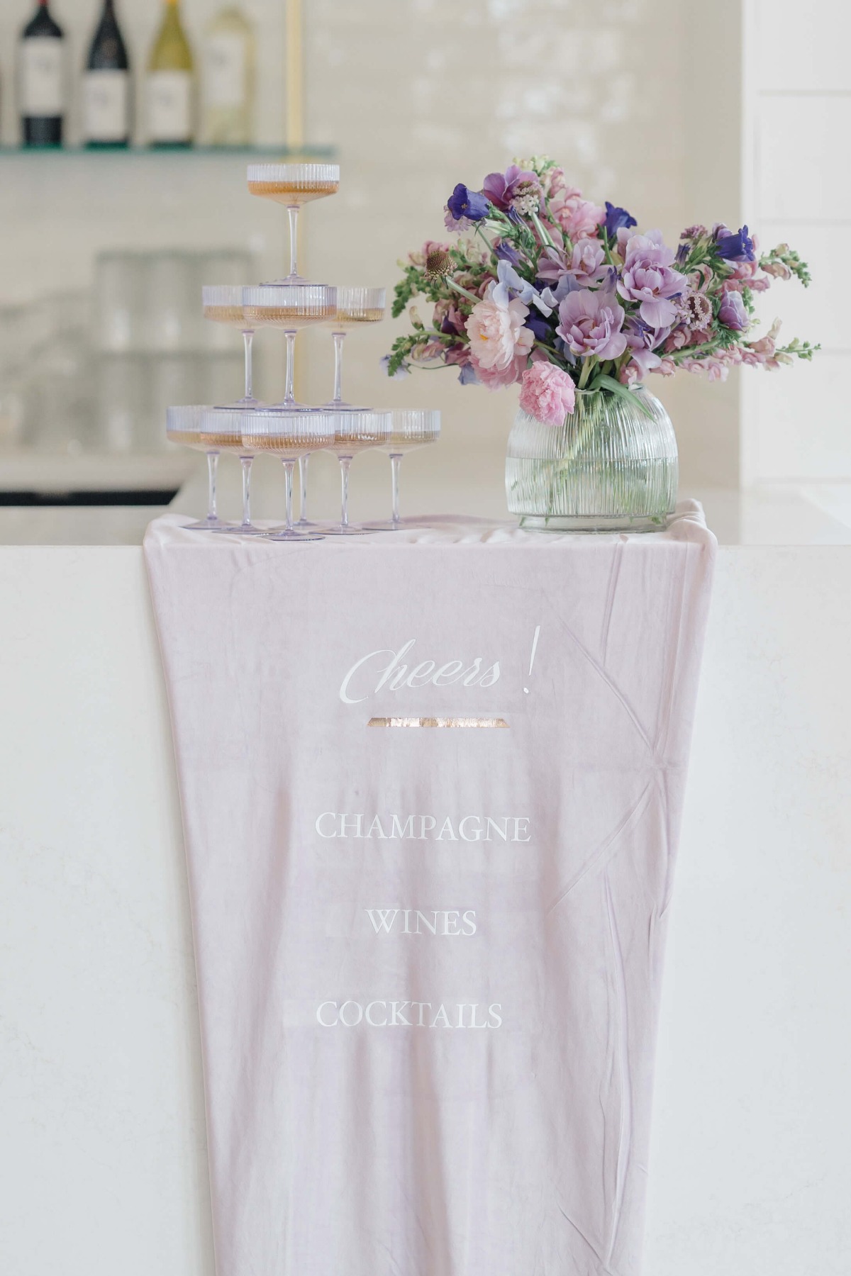 lavender fabric wedding sign