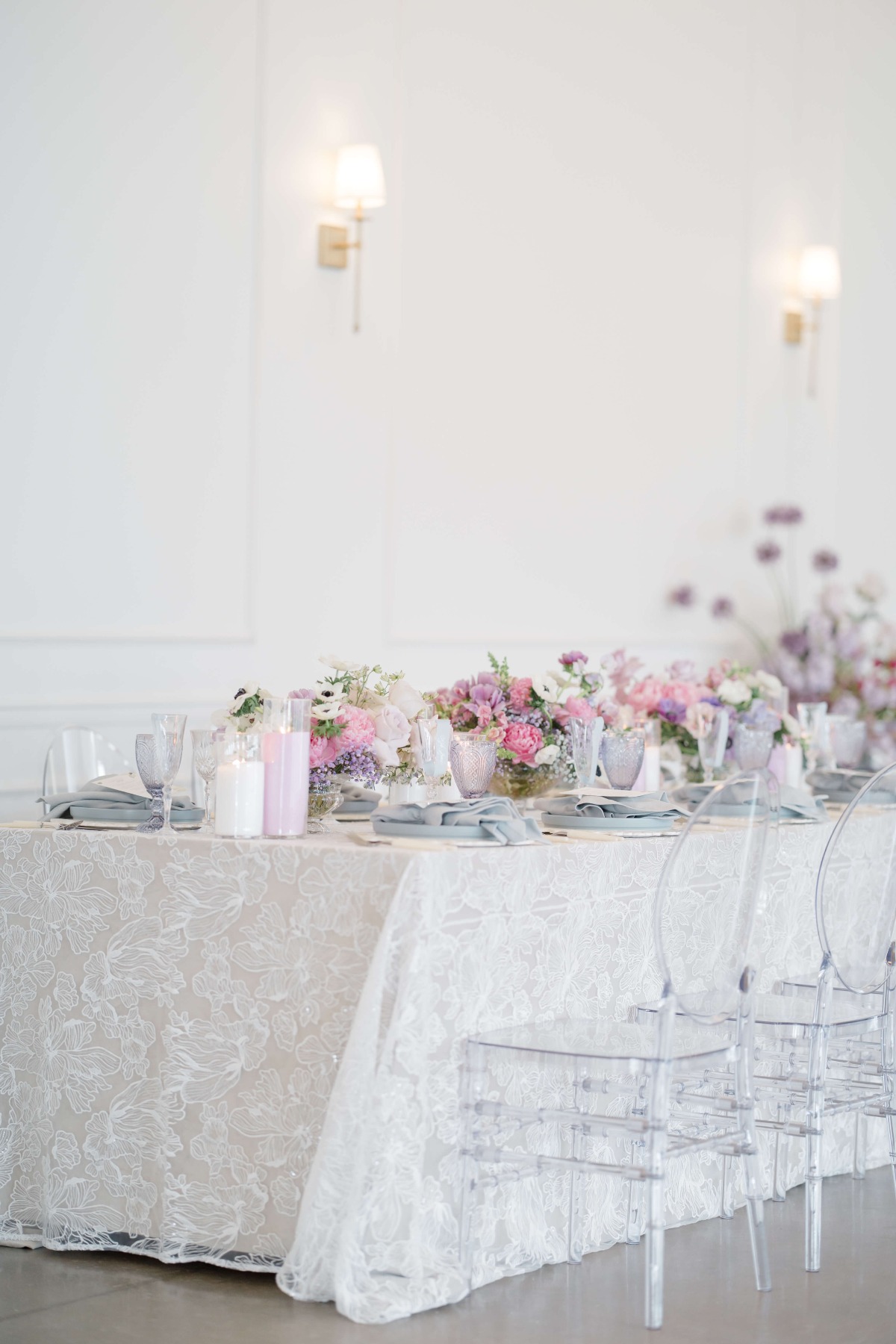 patterned wedding linens