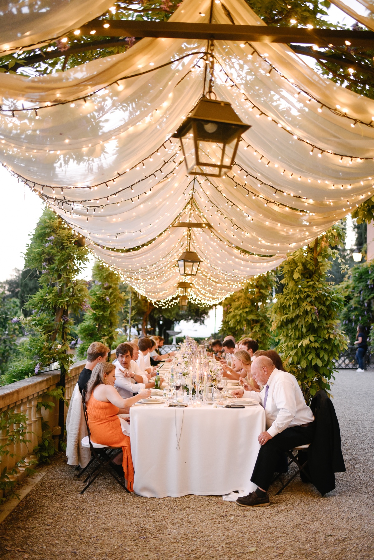 canopy of string lights