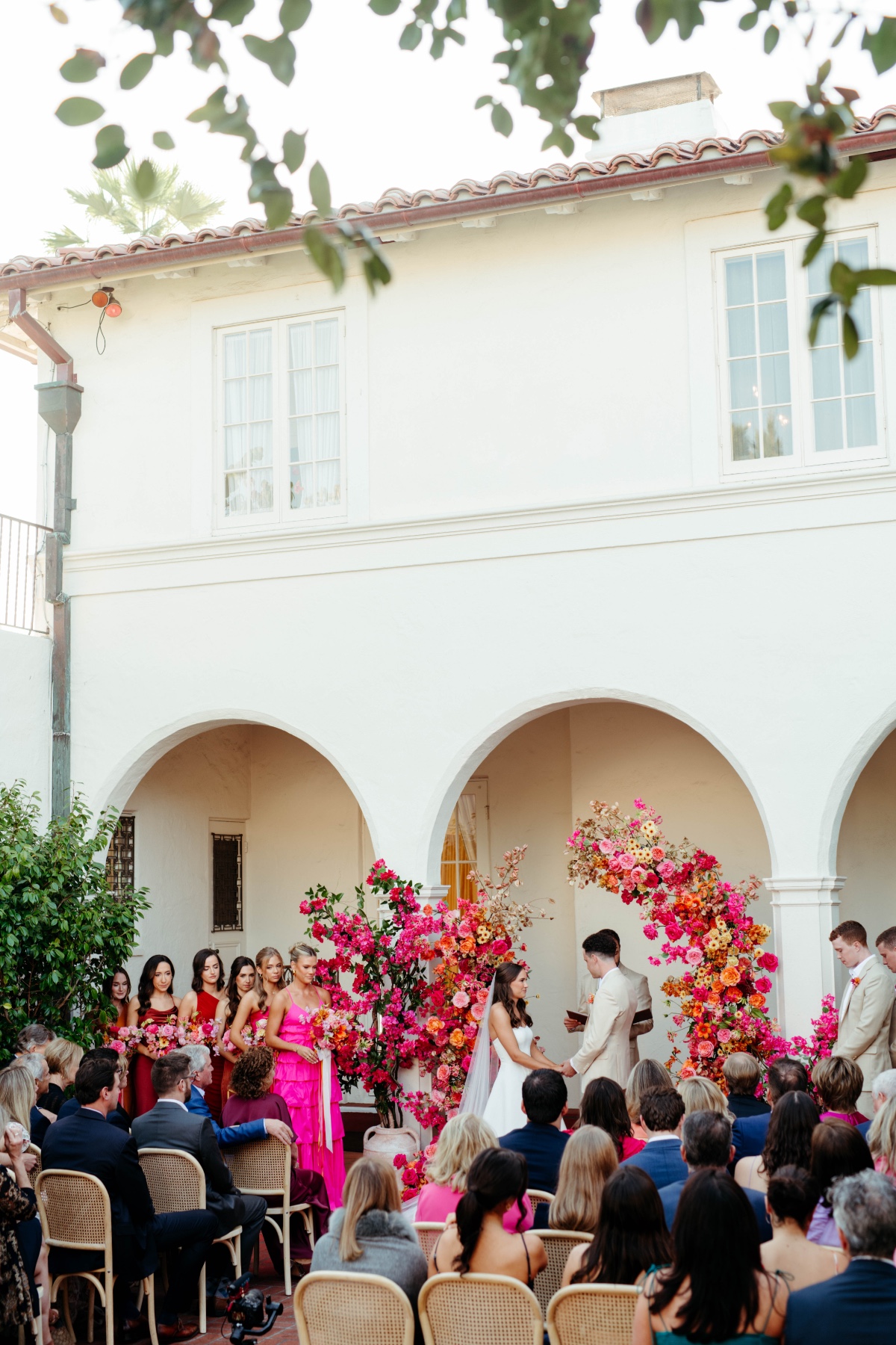 bright summer wedding ceremony