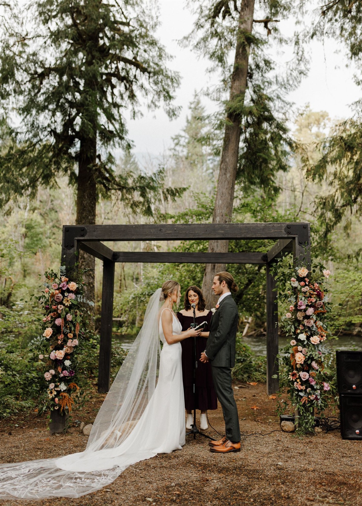 rustic outdoor wedding ceremony