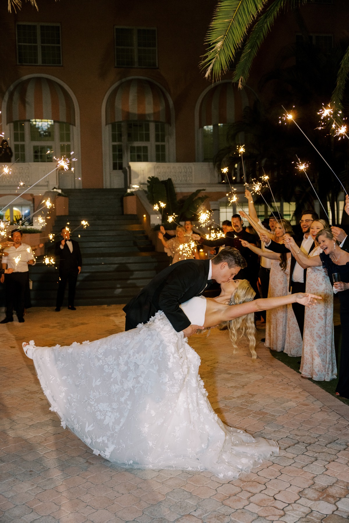 cold sparkler wedding exit