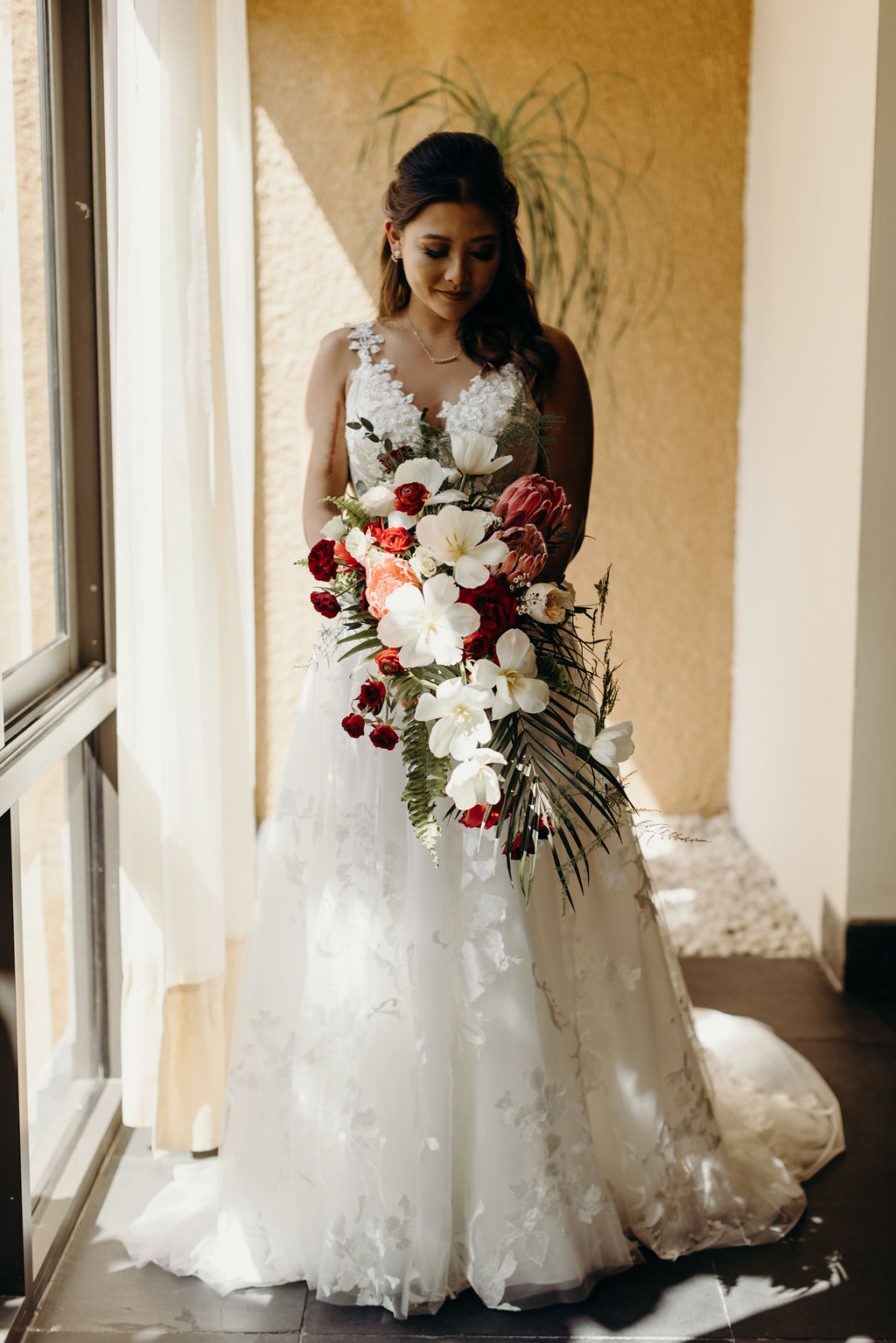 romantic tropical bouquet