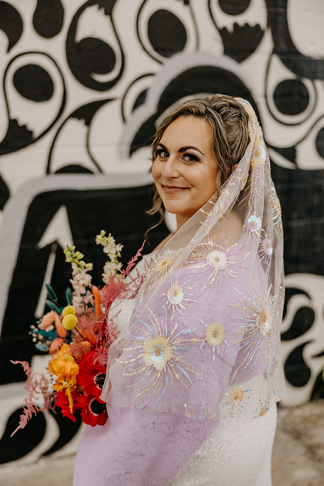 non-traditional wedding veil