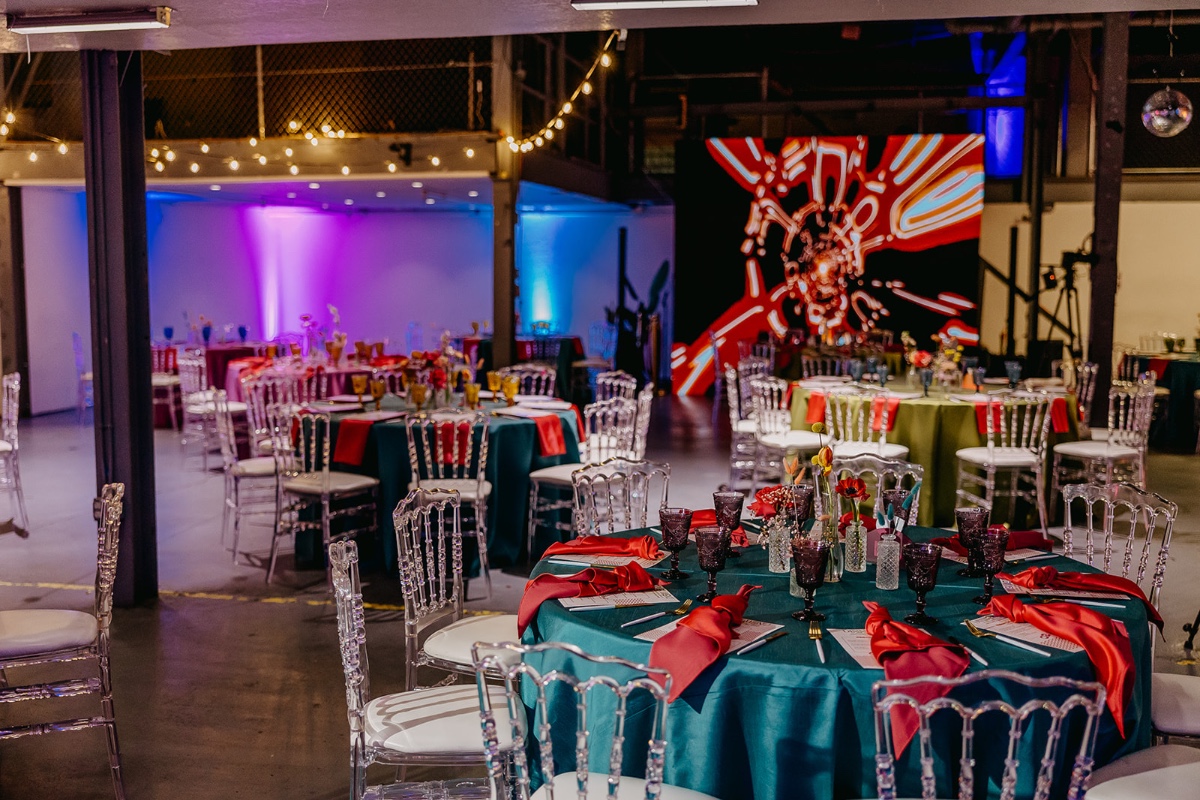 colorful wedding reception inspiration