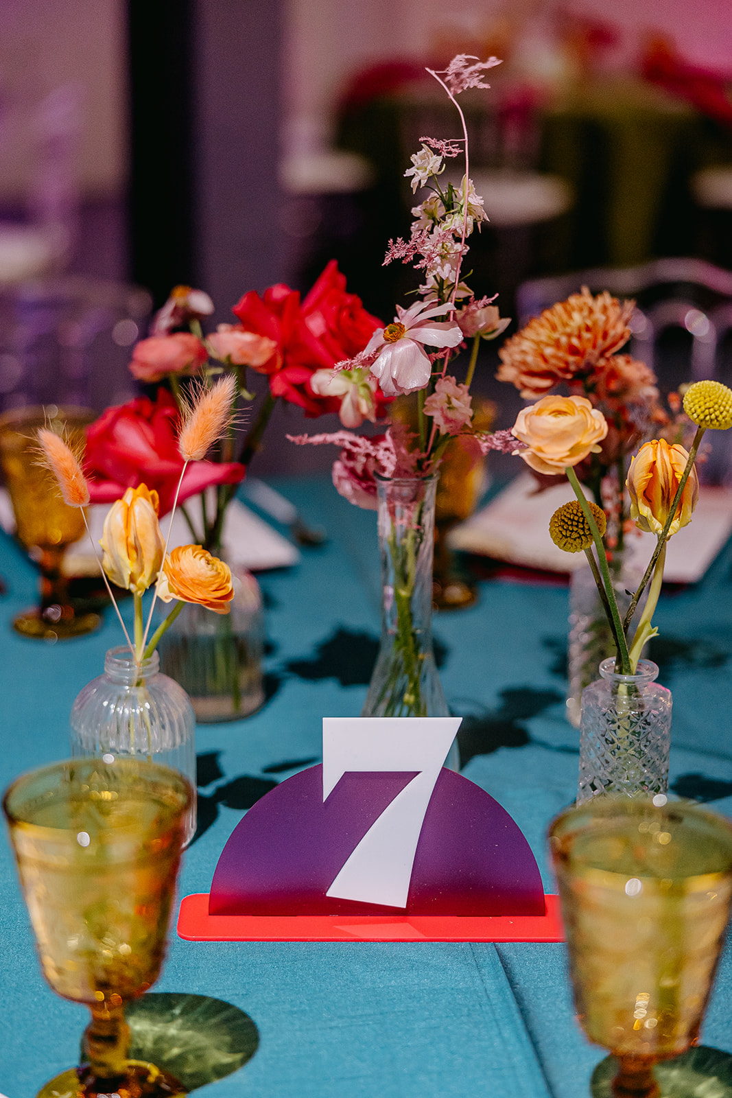 80s color palette for wedding reception