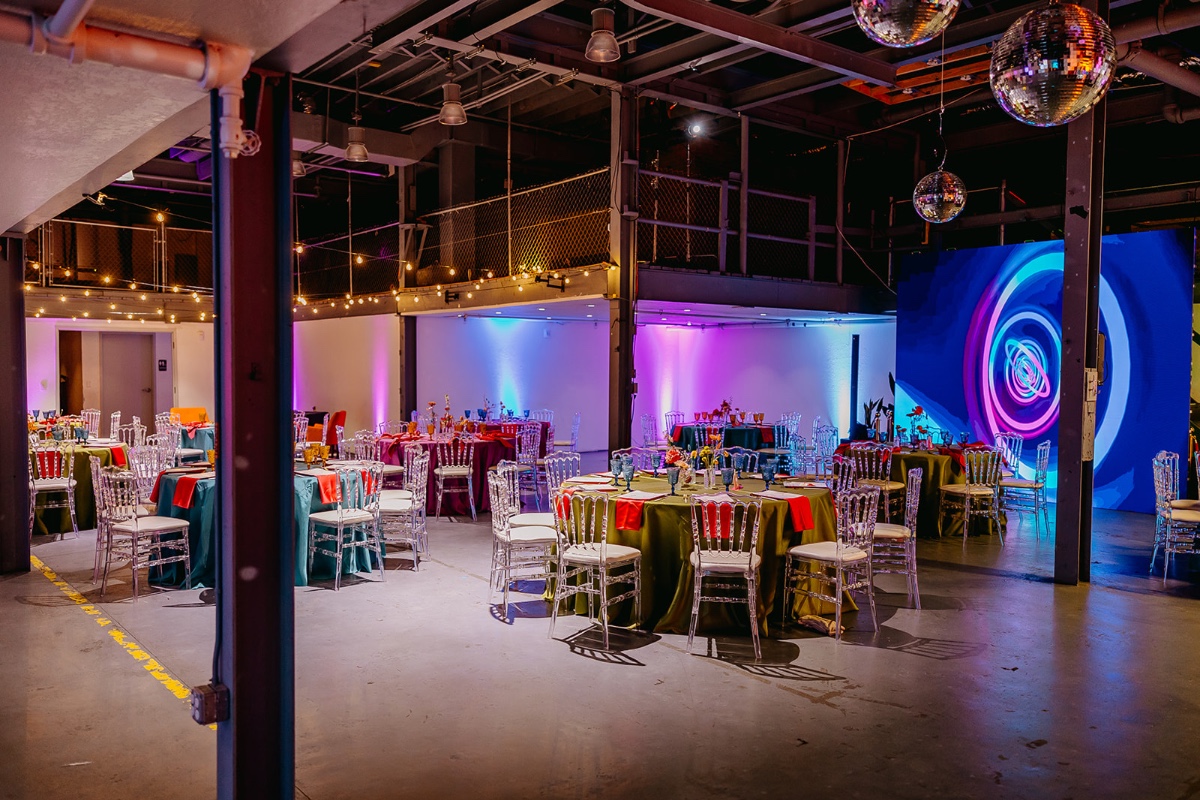 80s disco themed wedding reception