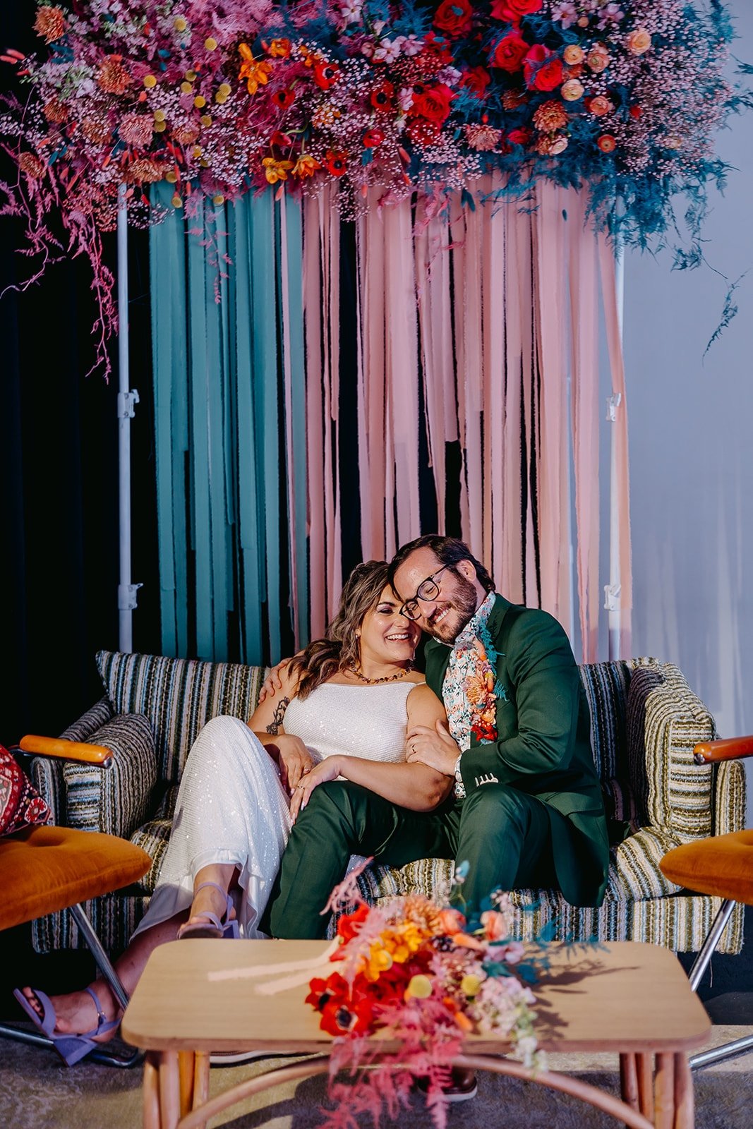 repurposed ceremony arbor for sweetheart table