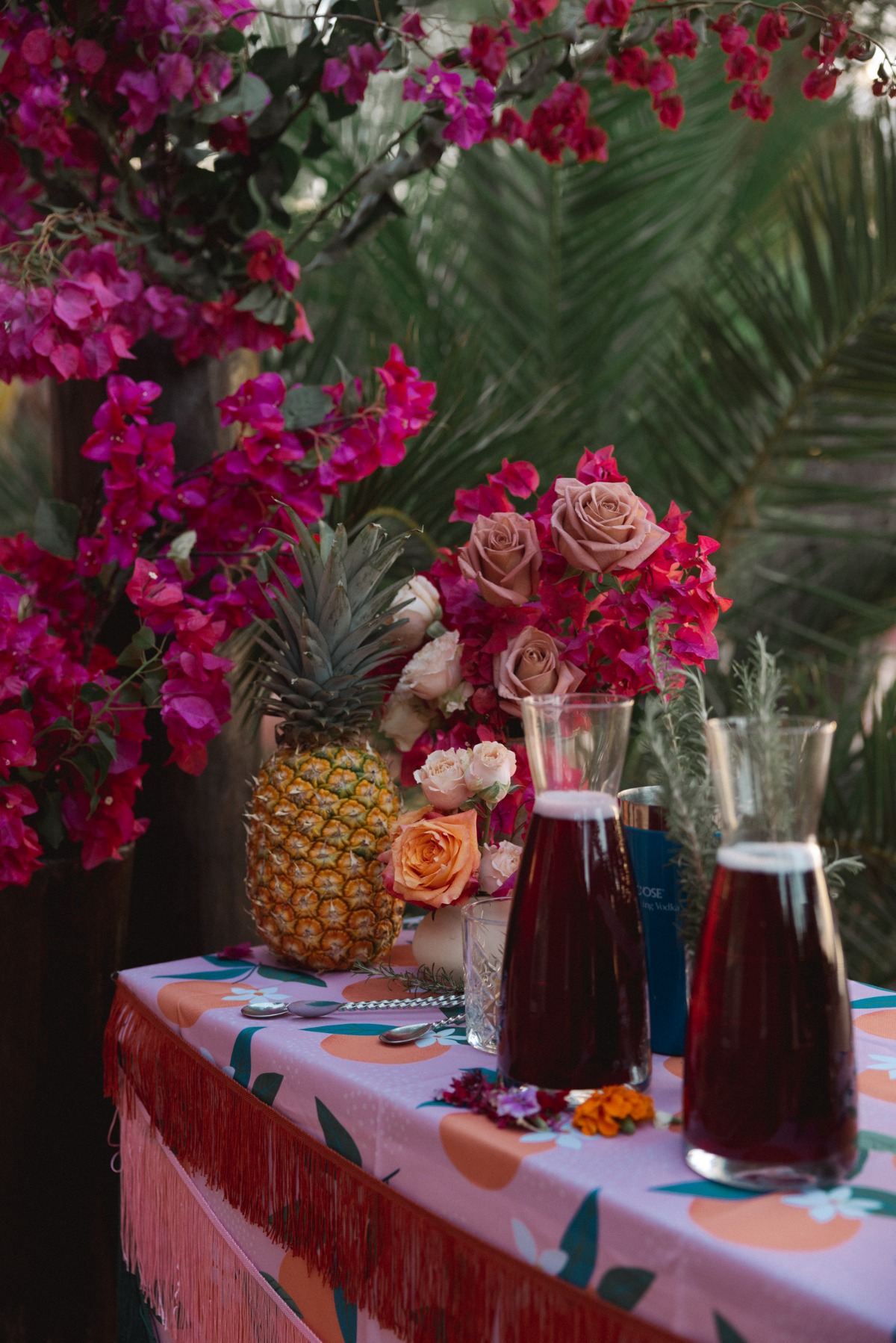 tropical wedding bar