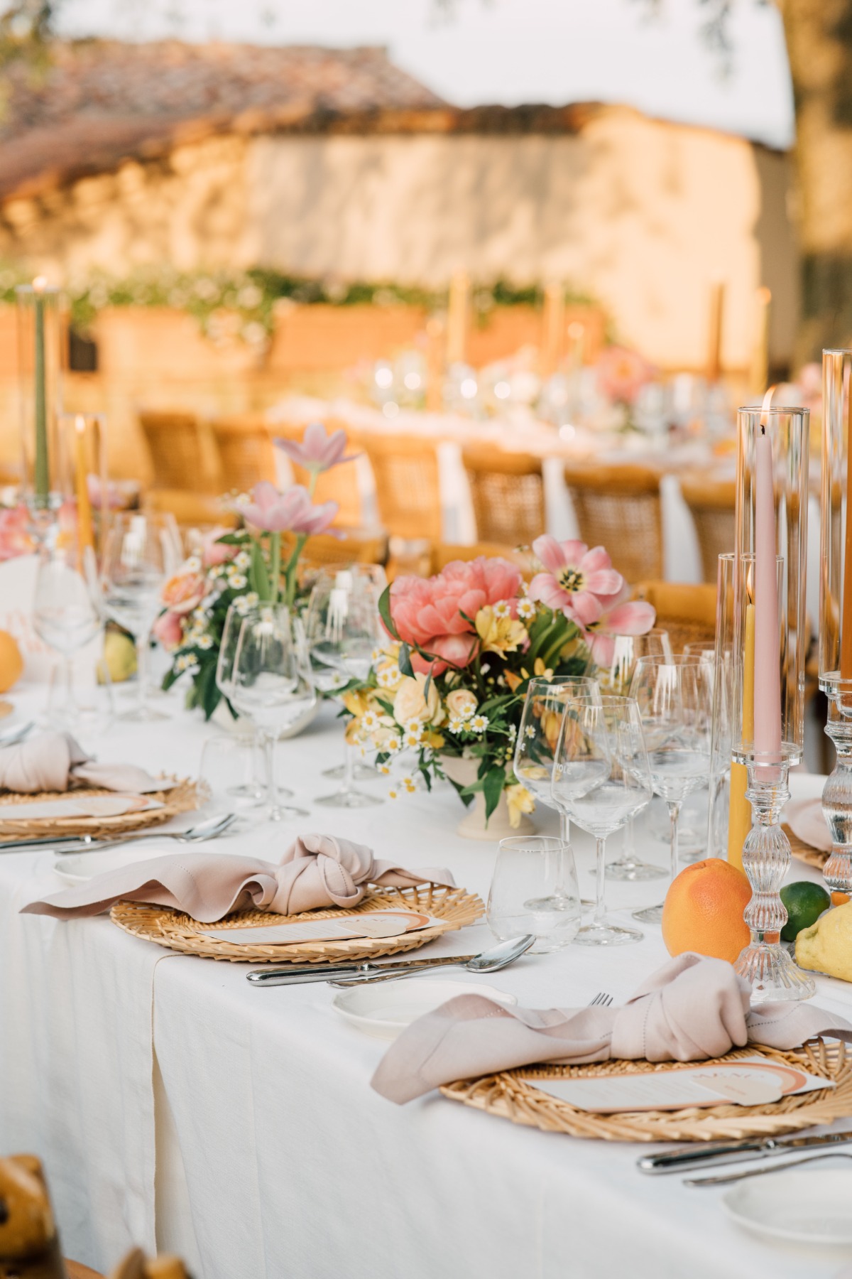 citrus centerpieces that include fruit