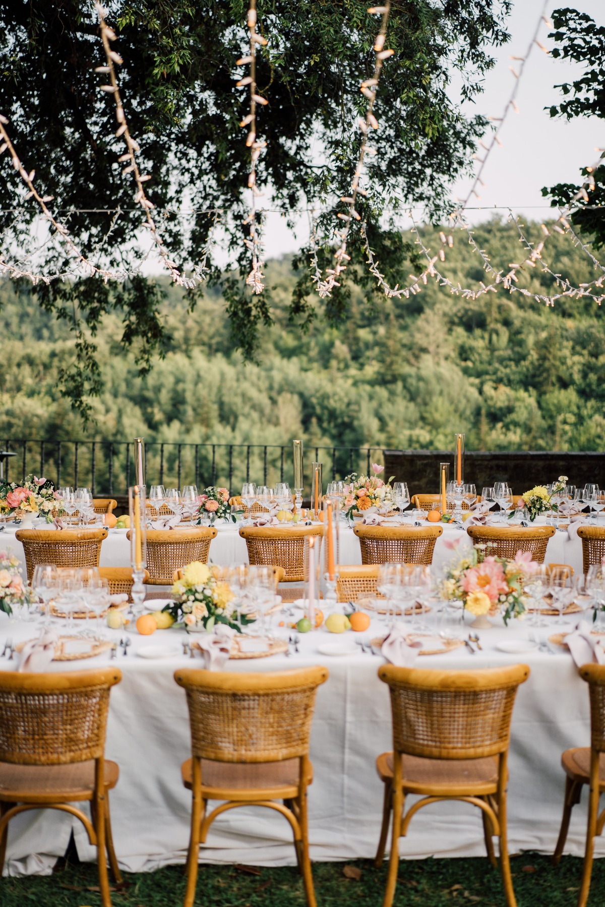 citrus inspired wedding centerpieces