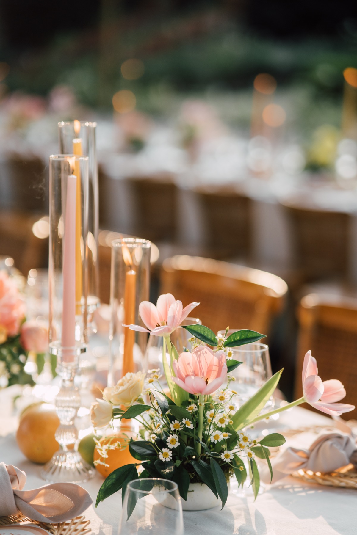 mini daisy centerpieces