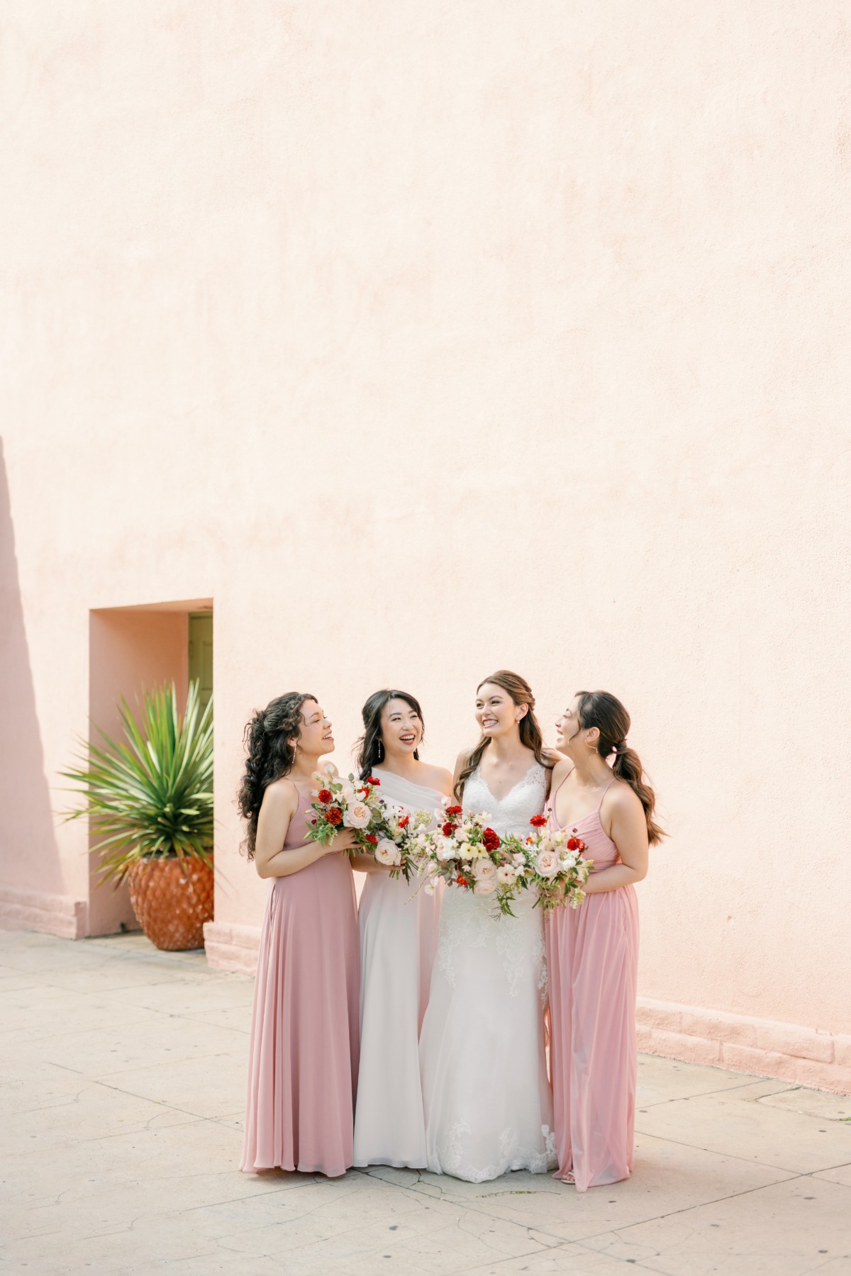 blush bridesmaid dresses