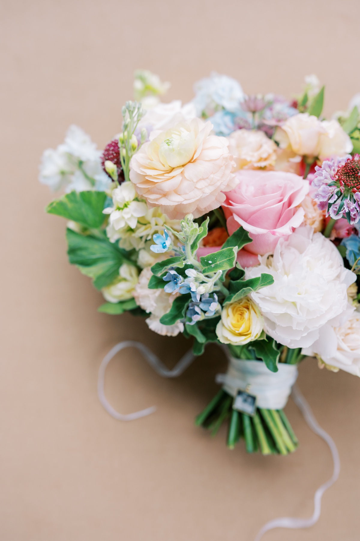 muted rainbow bouquet