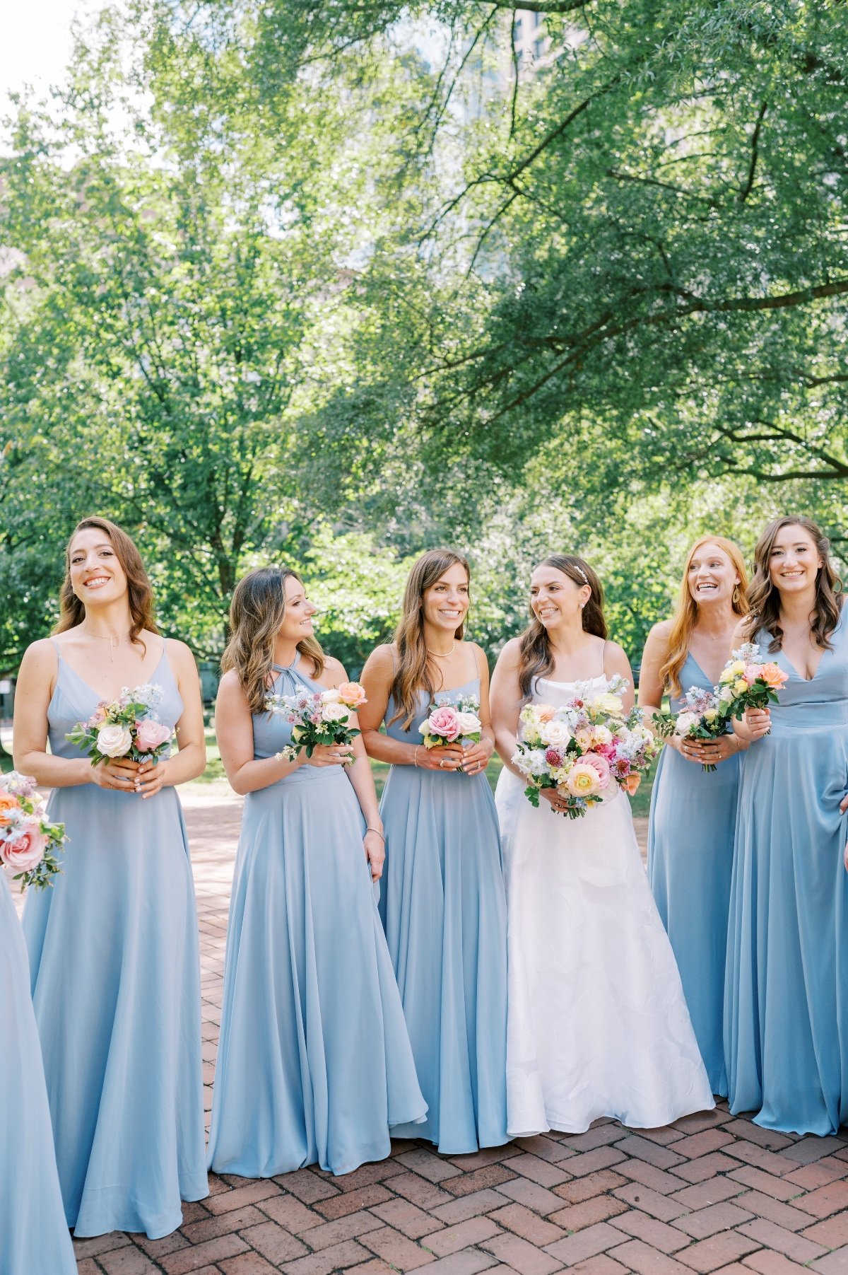 blue bridesmaid dresses