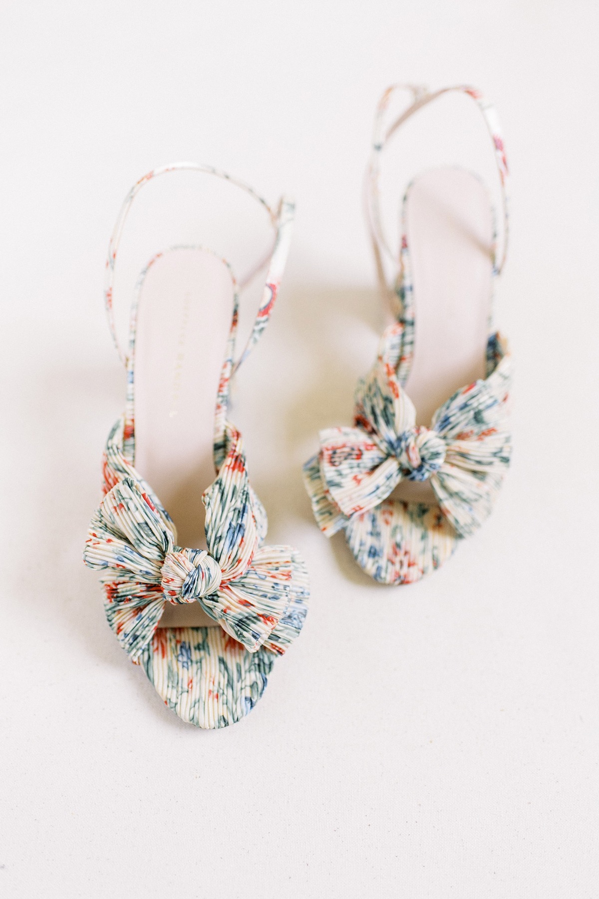 printed bridal shoes