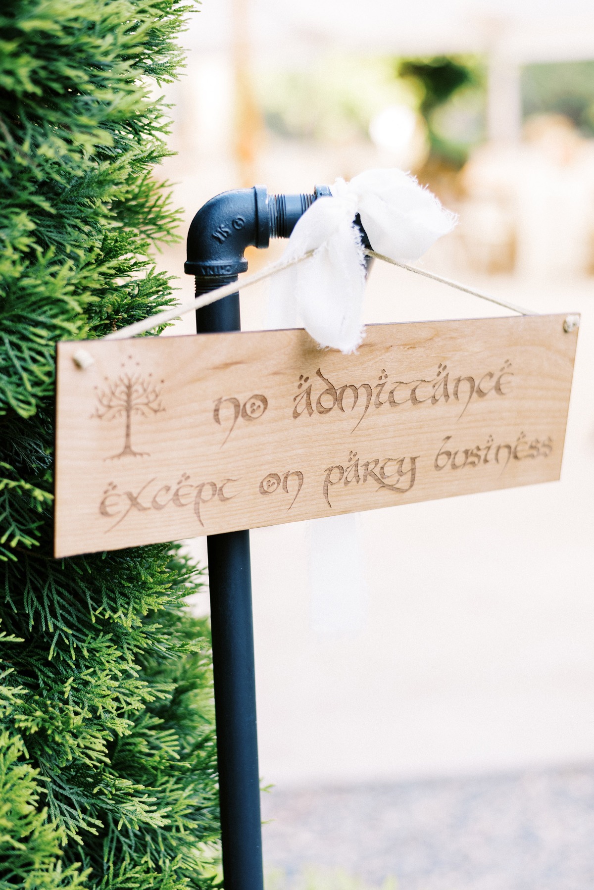 lord of the rings wedding sign