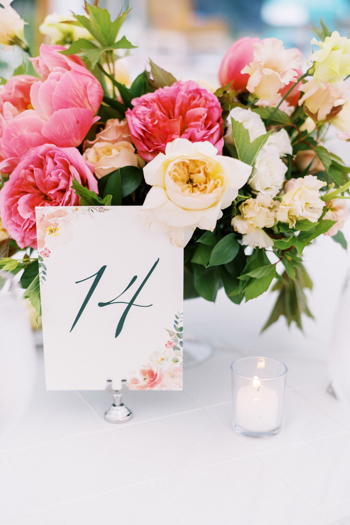 custom water color table numbers