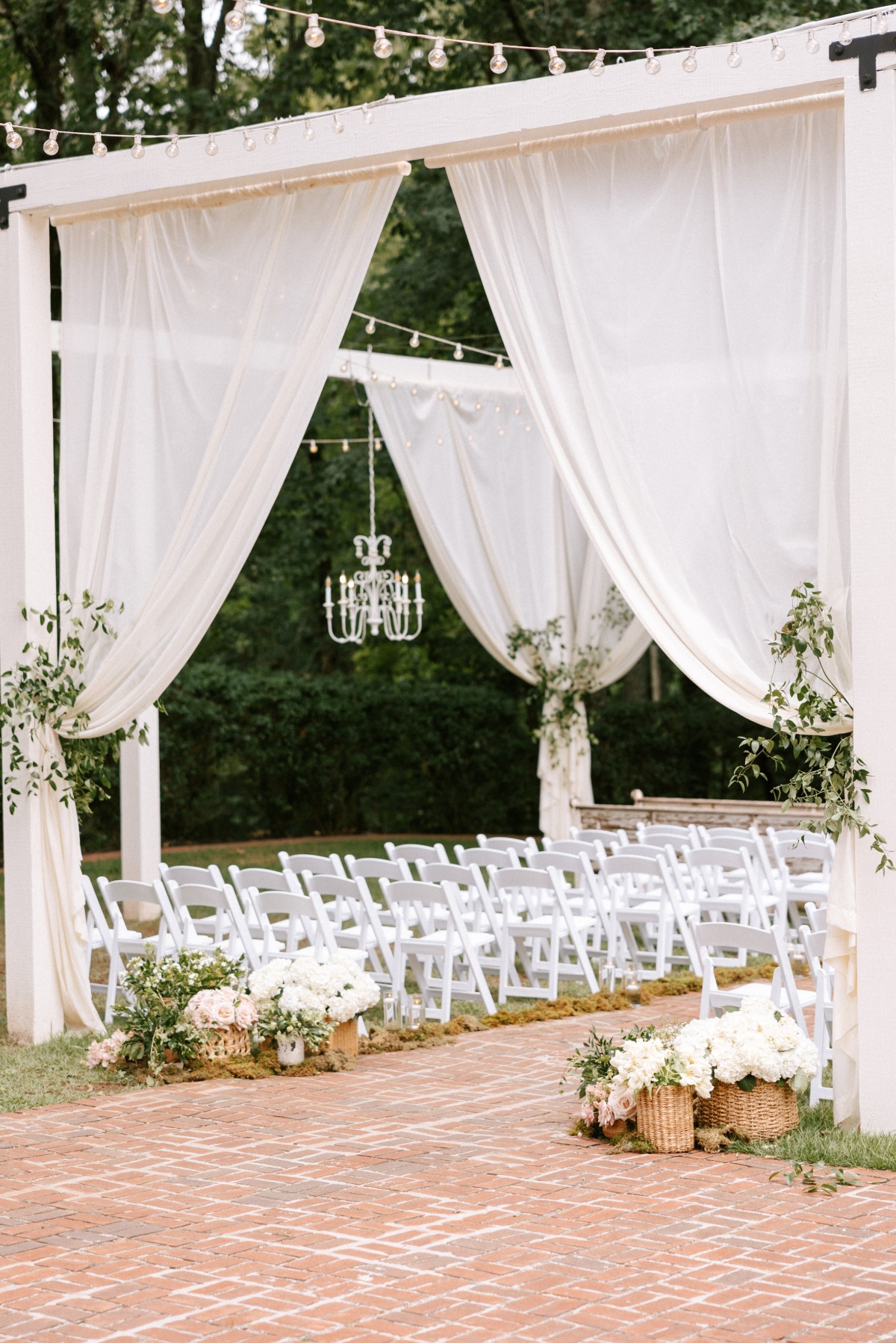 draped outdoor wedding ceremony ideas